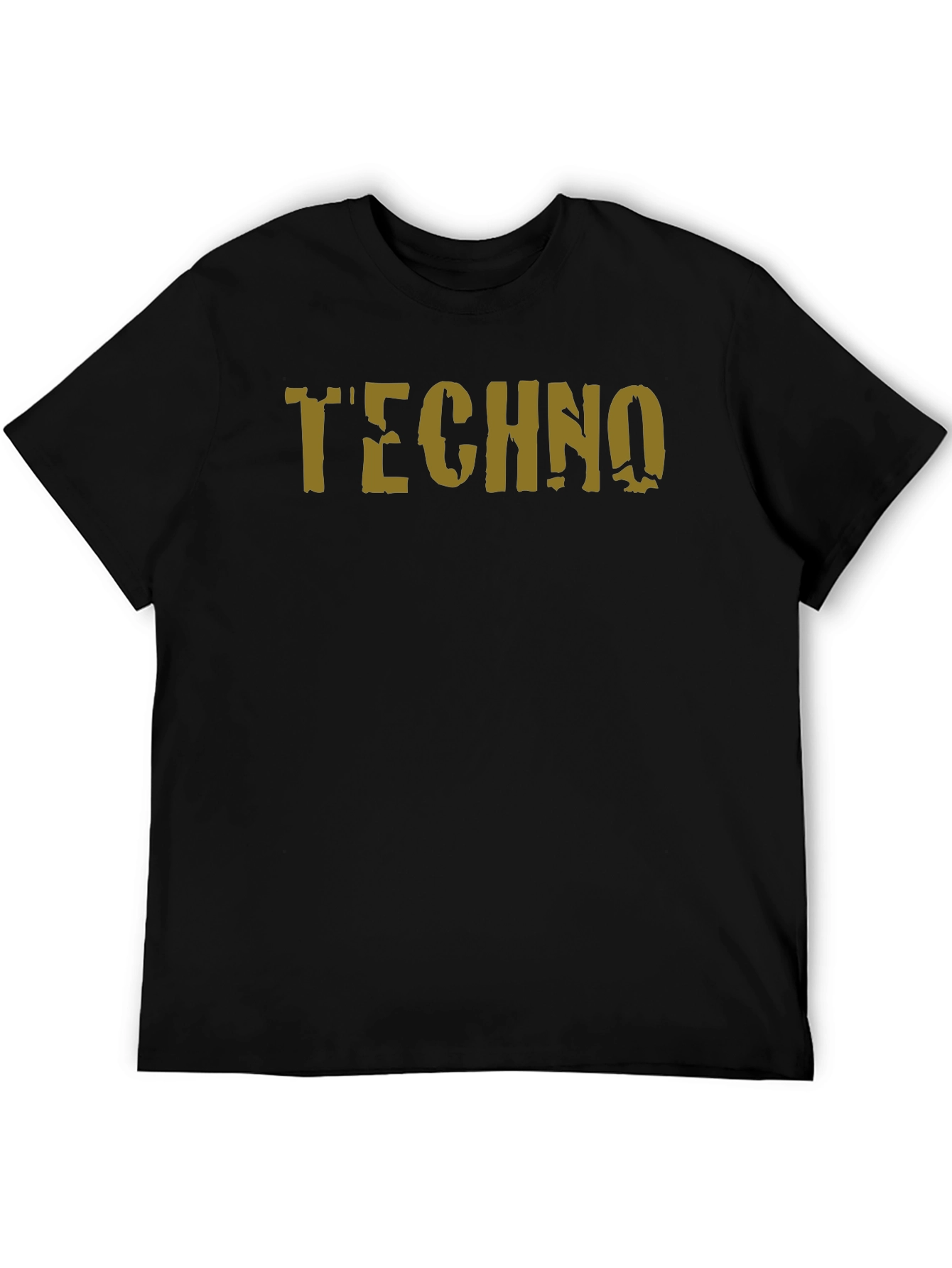 Techno Graphic Print T-Shirt - Black