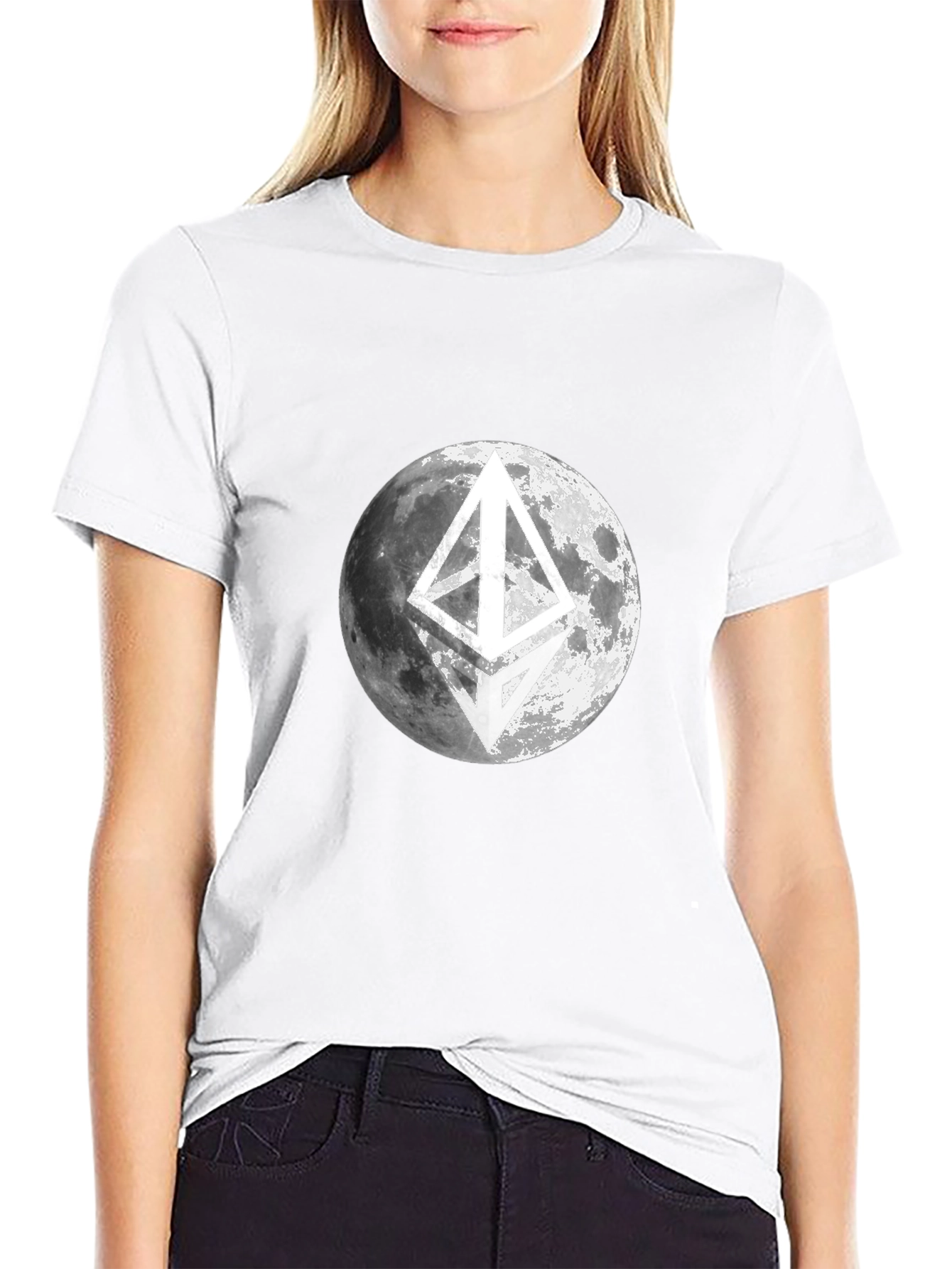 Ethereum Moon Black T-Shirt Crypto Fashion