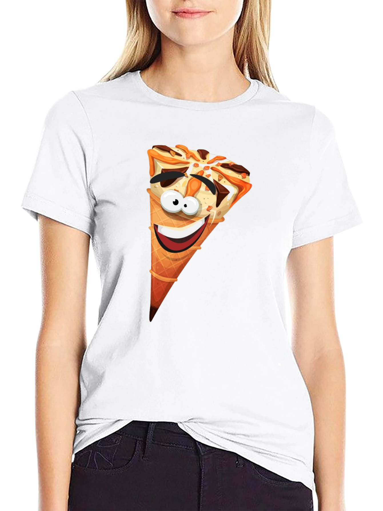 Funny Ice Cream Cone Graphic T-Shirt