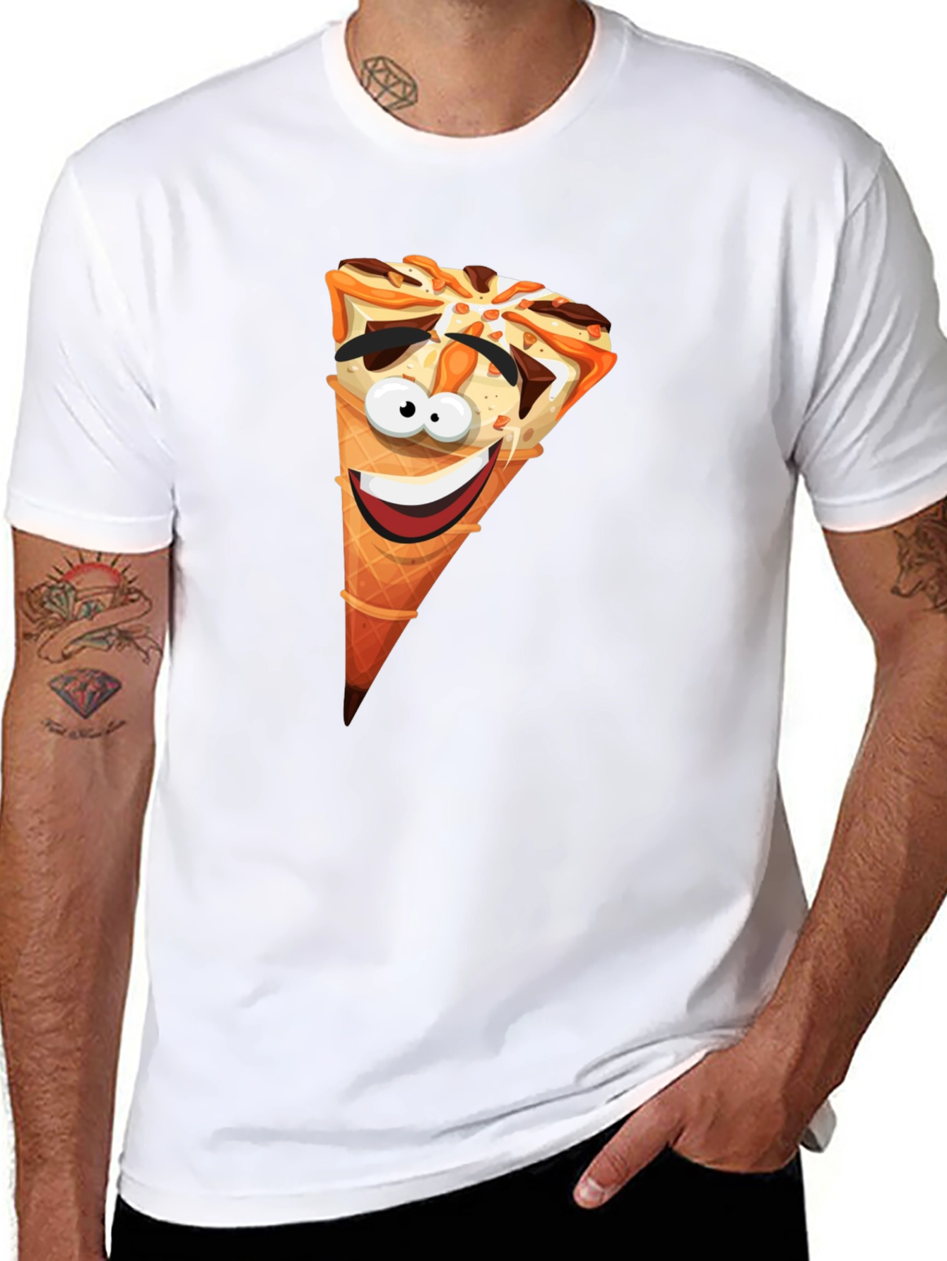 Funny Ice Cream Cone Graphic T-Shirt