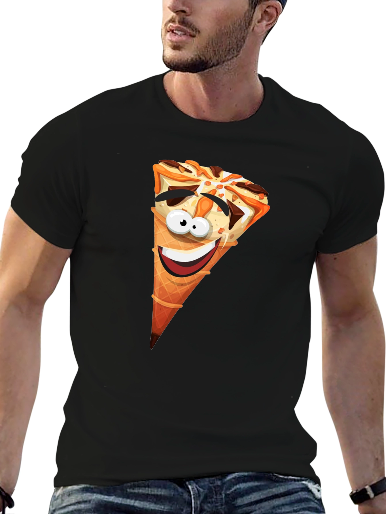 Funny Ice Cream Cone Graphic T-Shirt