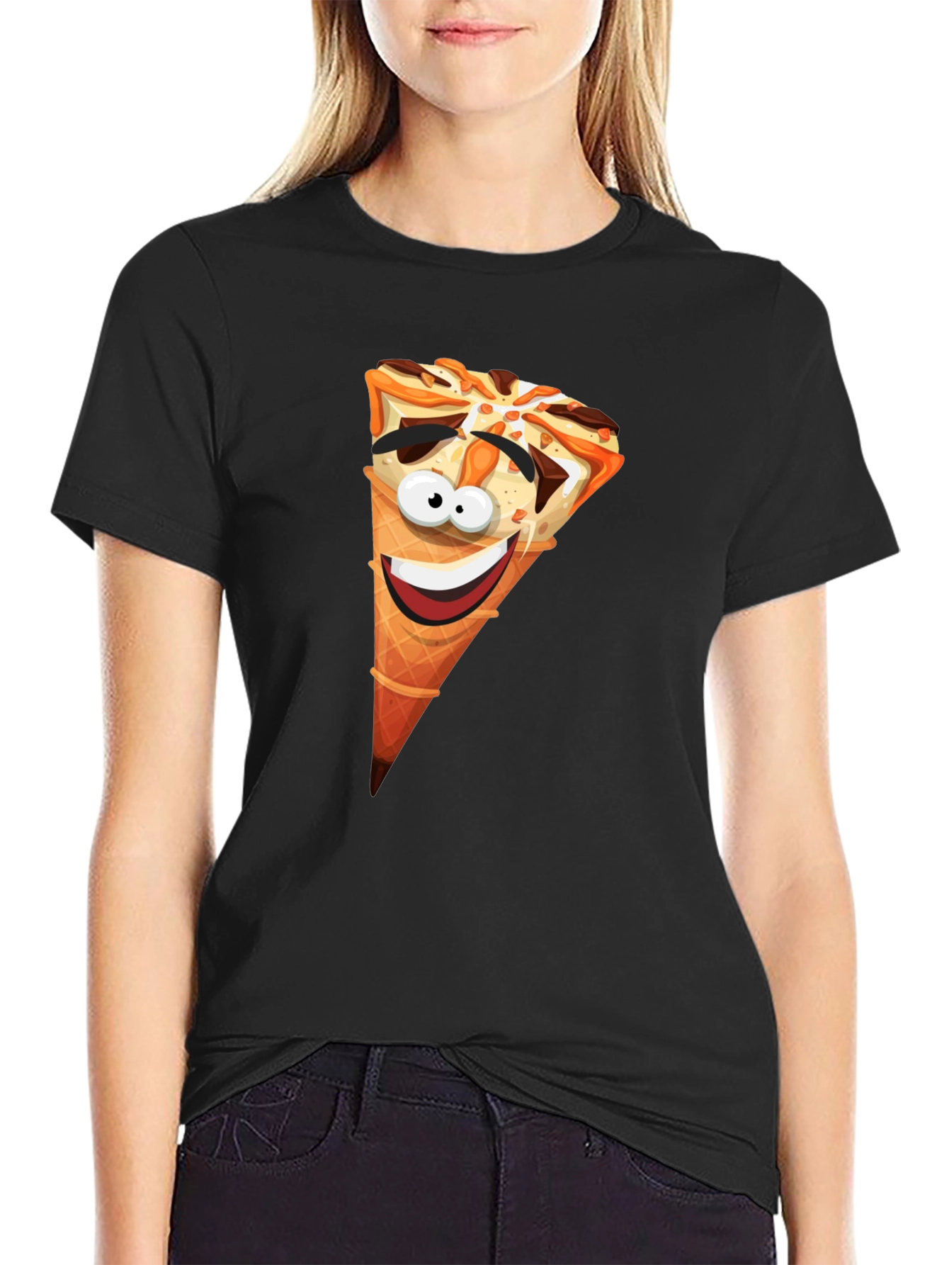 Funny Ice Cream Cone Graphic T-Shirt