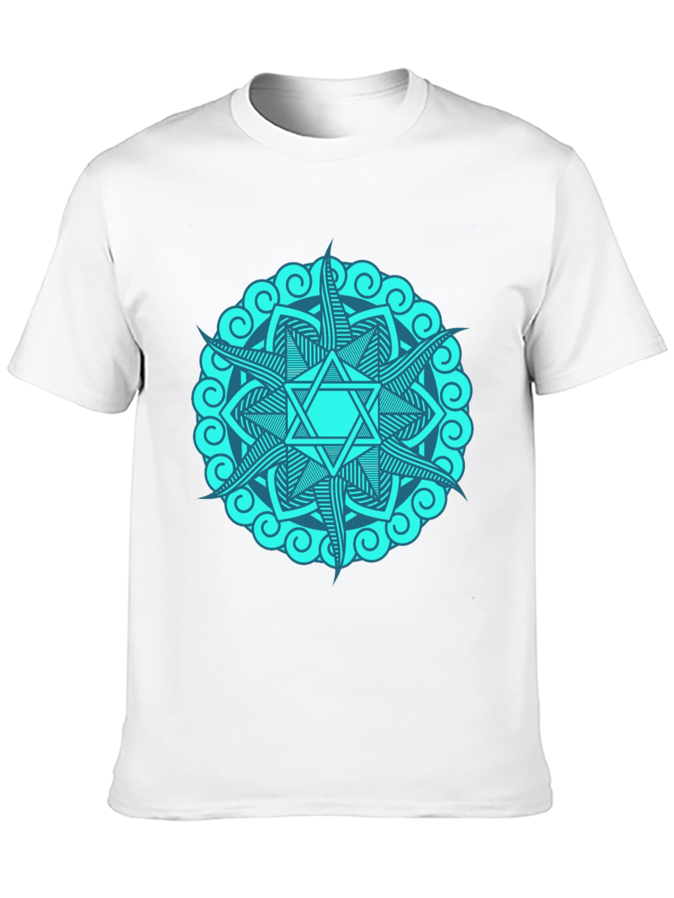 Teal Mandala Star Graphic T-Shirt