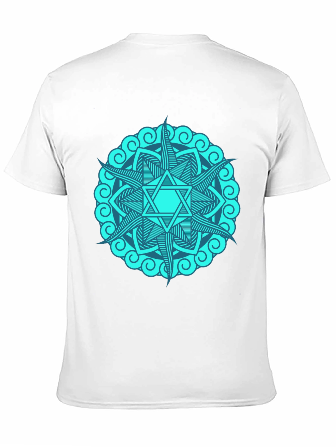 Teal Mandala Star Graphic T-Shirt