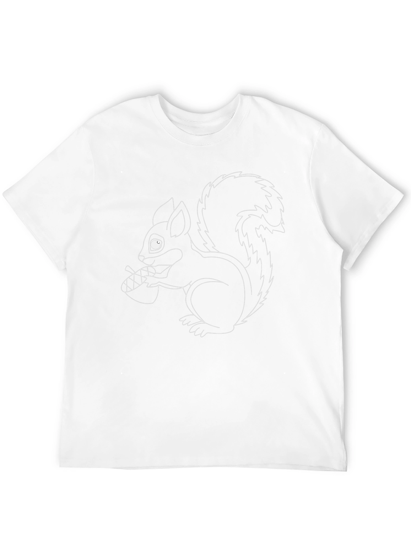 Squirrel Outline Graphic Tee - Black