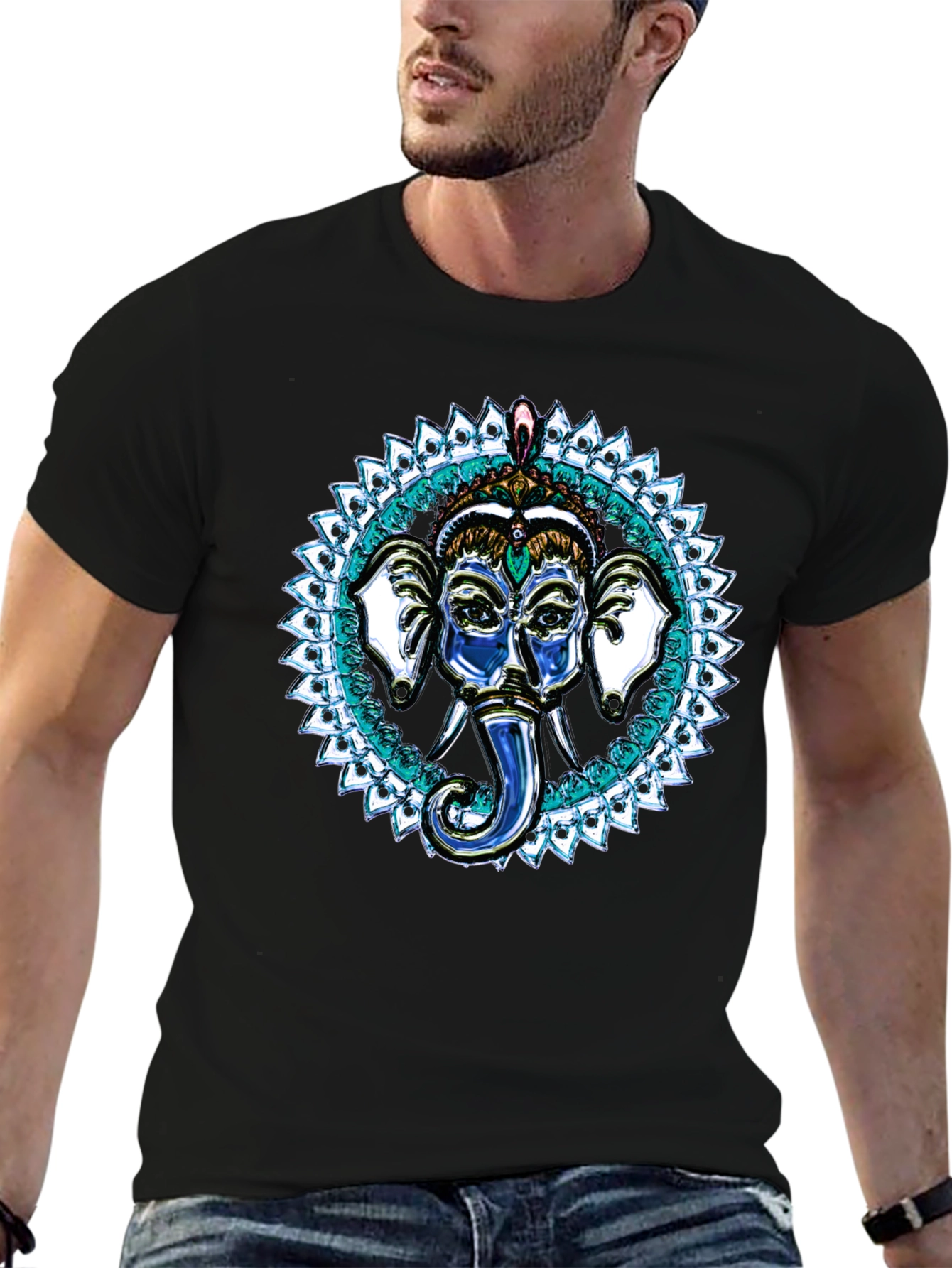 Ganesh Mandala T-Shirt - Spiritual Design