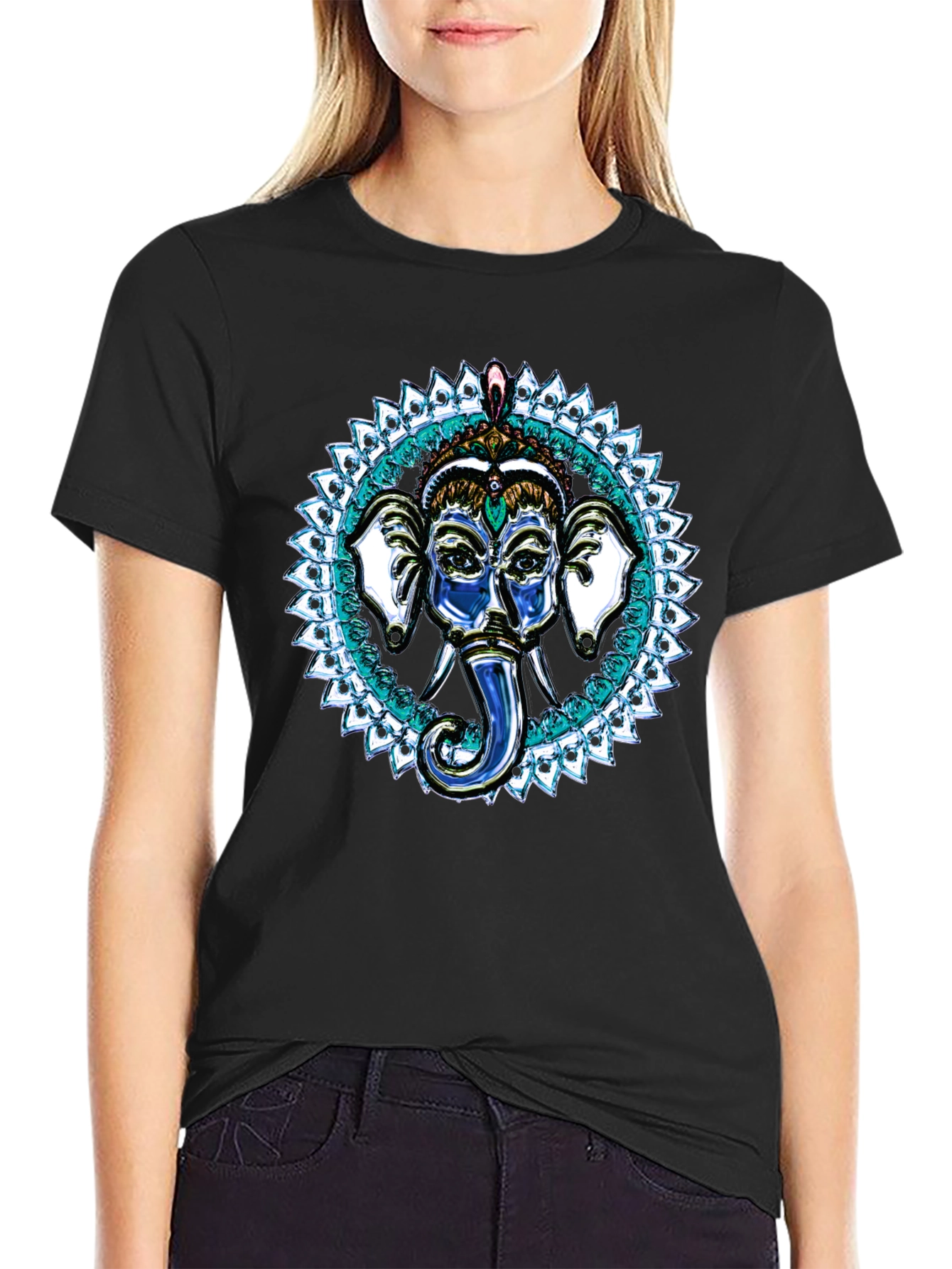 Ganesh Mandala T-Shirt - Spiritual Design