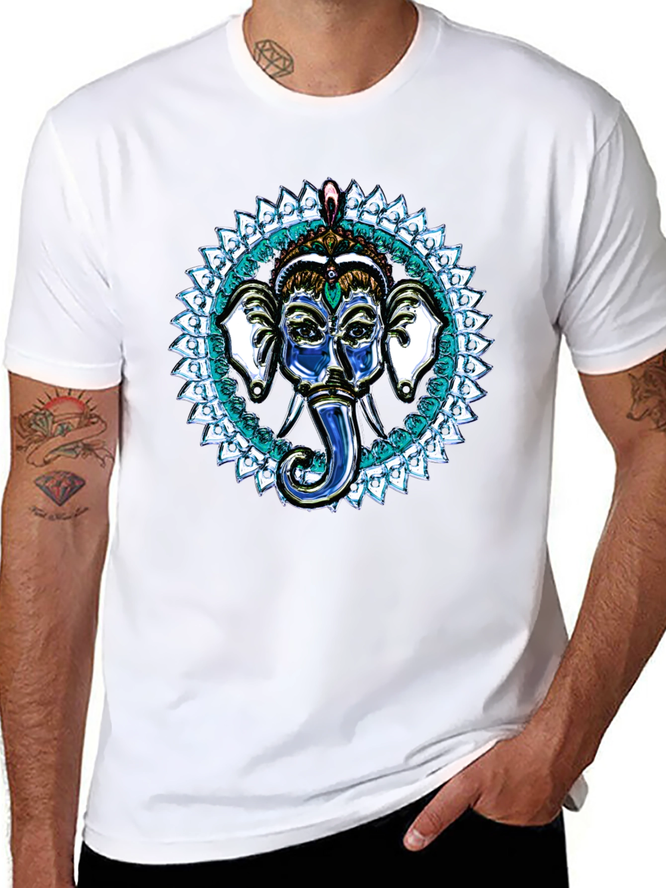 Ganesh Mandala T-Shirt - Spiritual Design