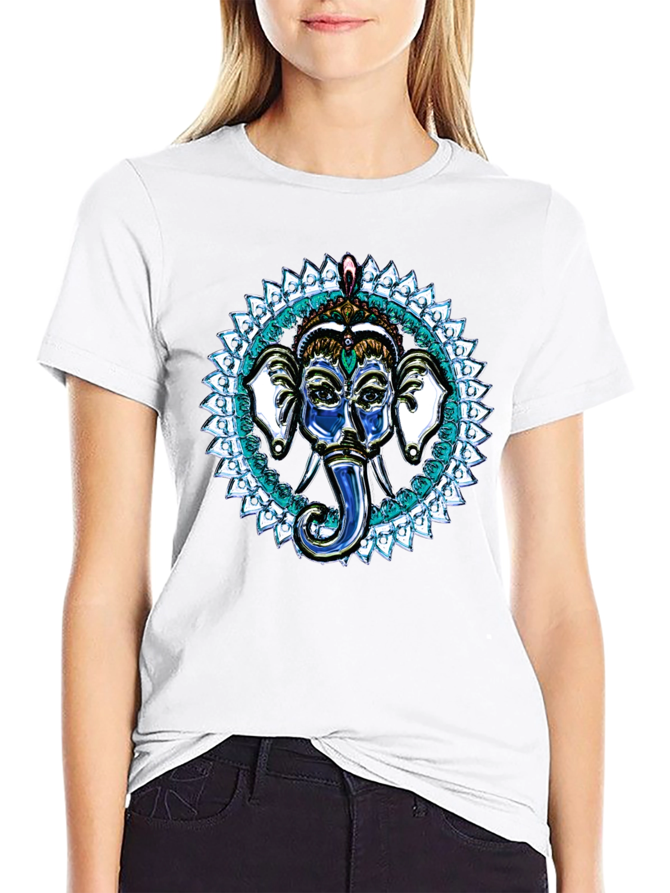 Ganesh Mandala T-Shirt - Spiritual Design