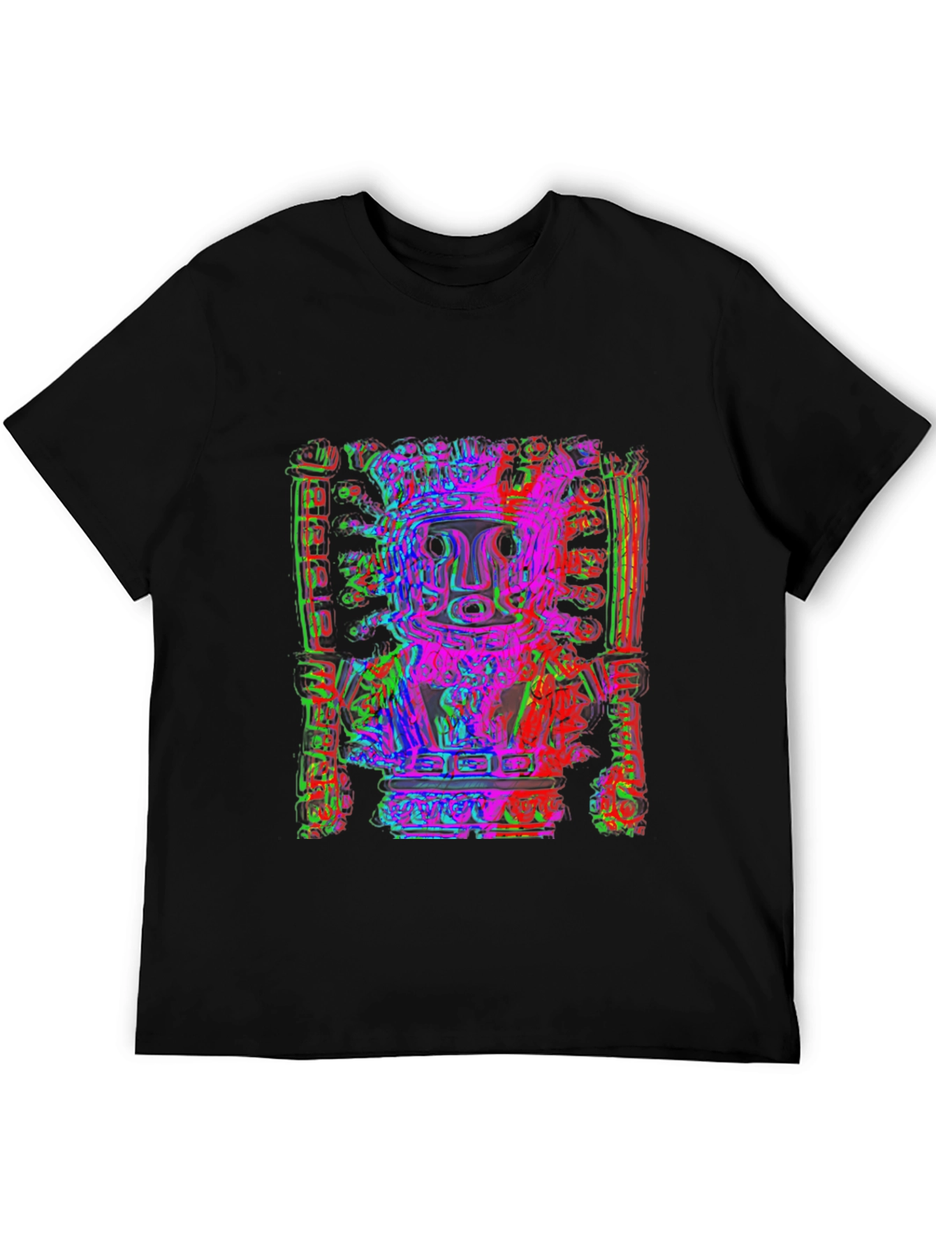 Abstract Graphic Print Crew Neck Tee
