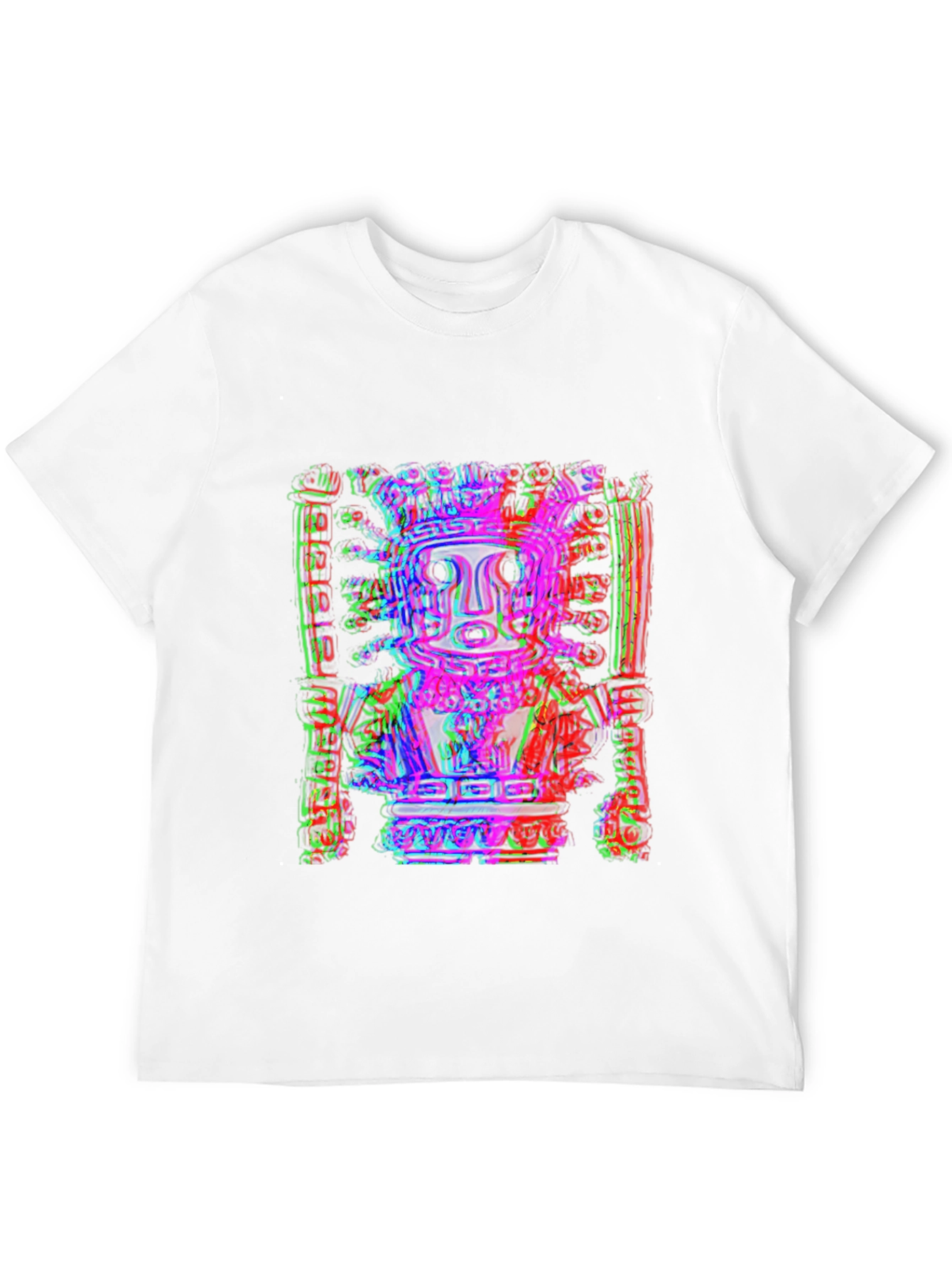 Abstract Graphic Print Crew Neck Tee