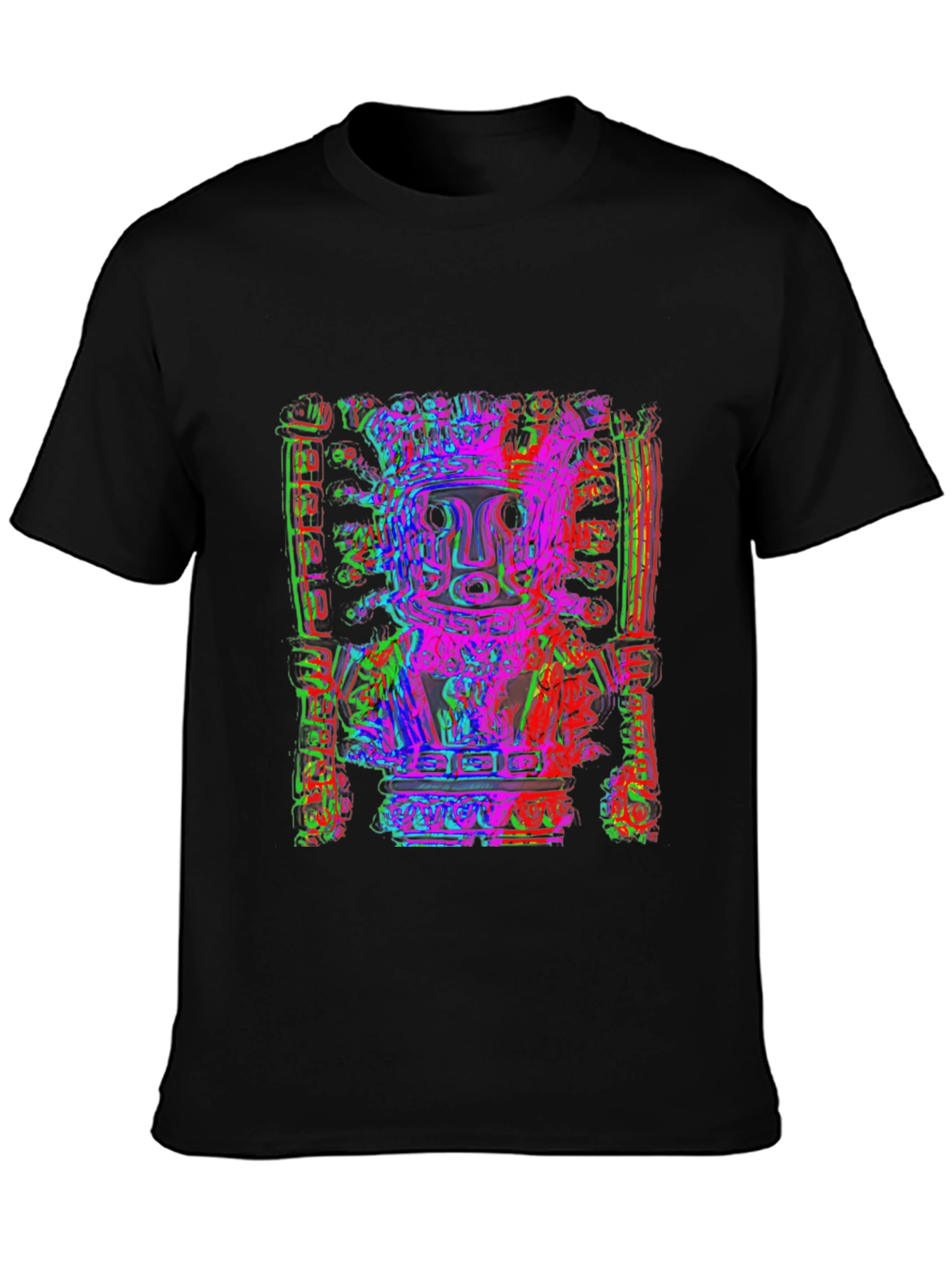 Abstract Graphic Print Crew Neck Tee