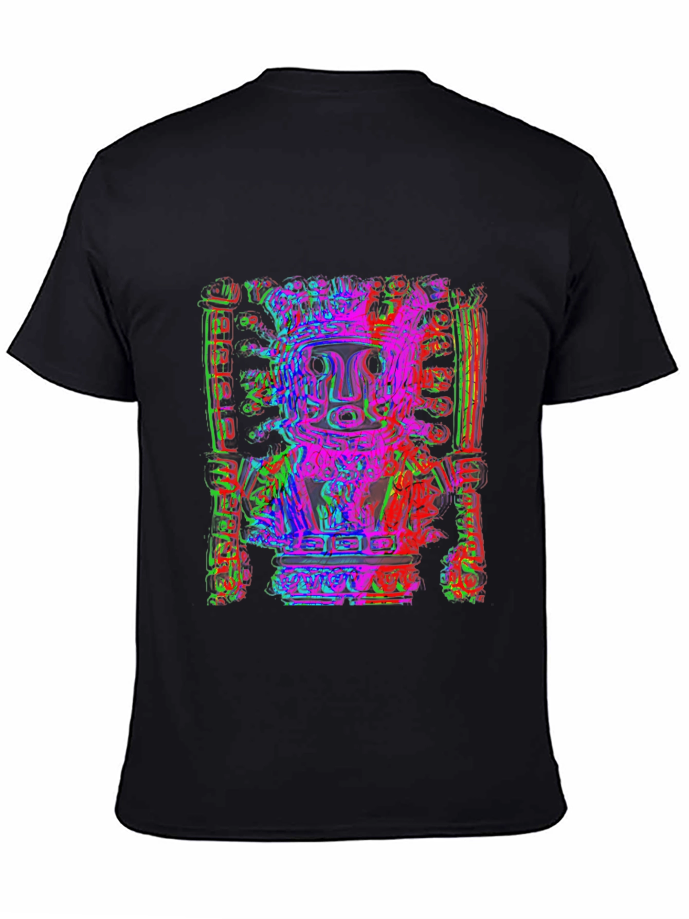 Abstract Graphic Print Crew Neck Tee