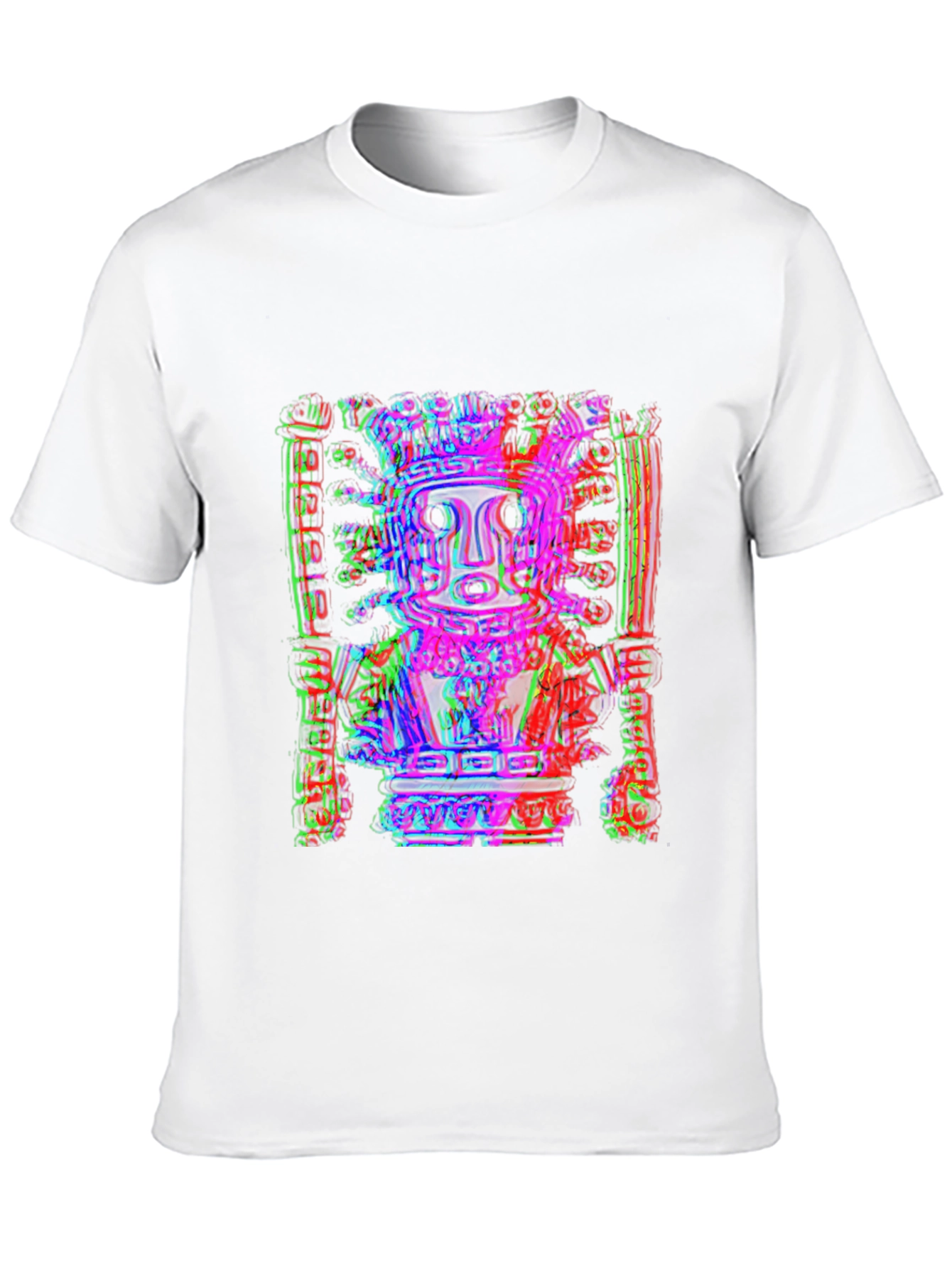 Abstract Graphic Print Crew Neck Tee
