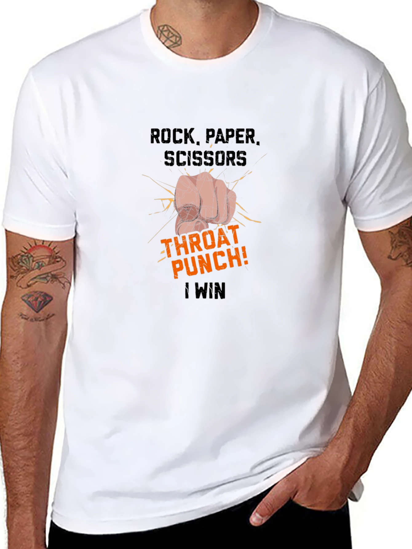 Rock Paper Scissors Throat Punch T-Shirt