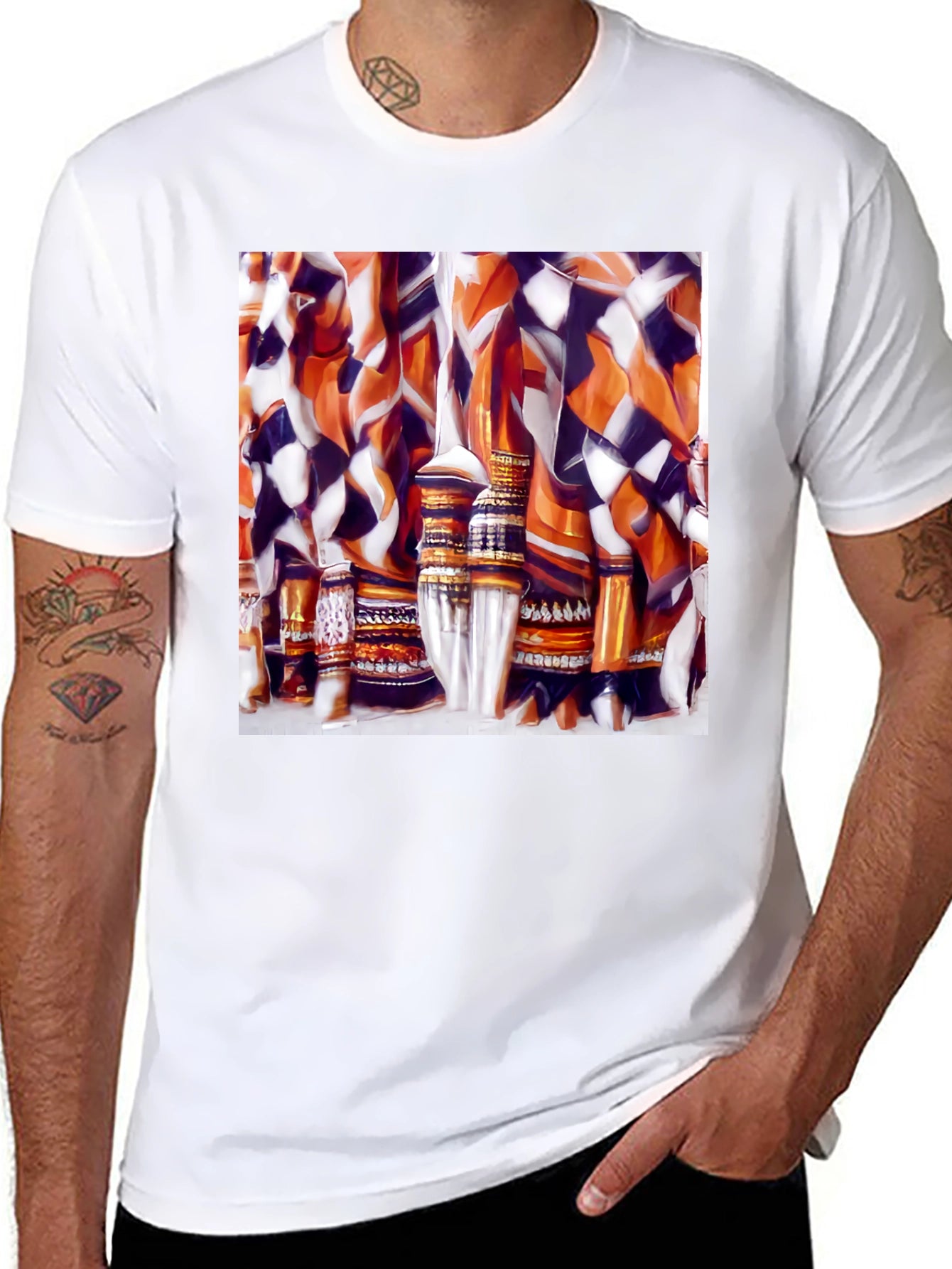 Abstract Pattern Graphic Tee