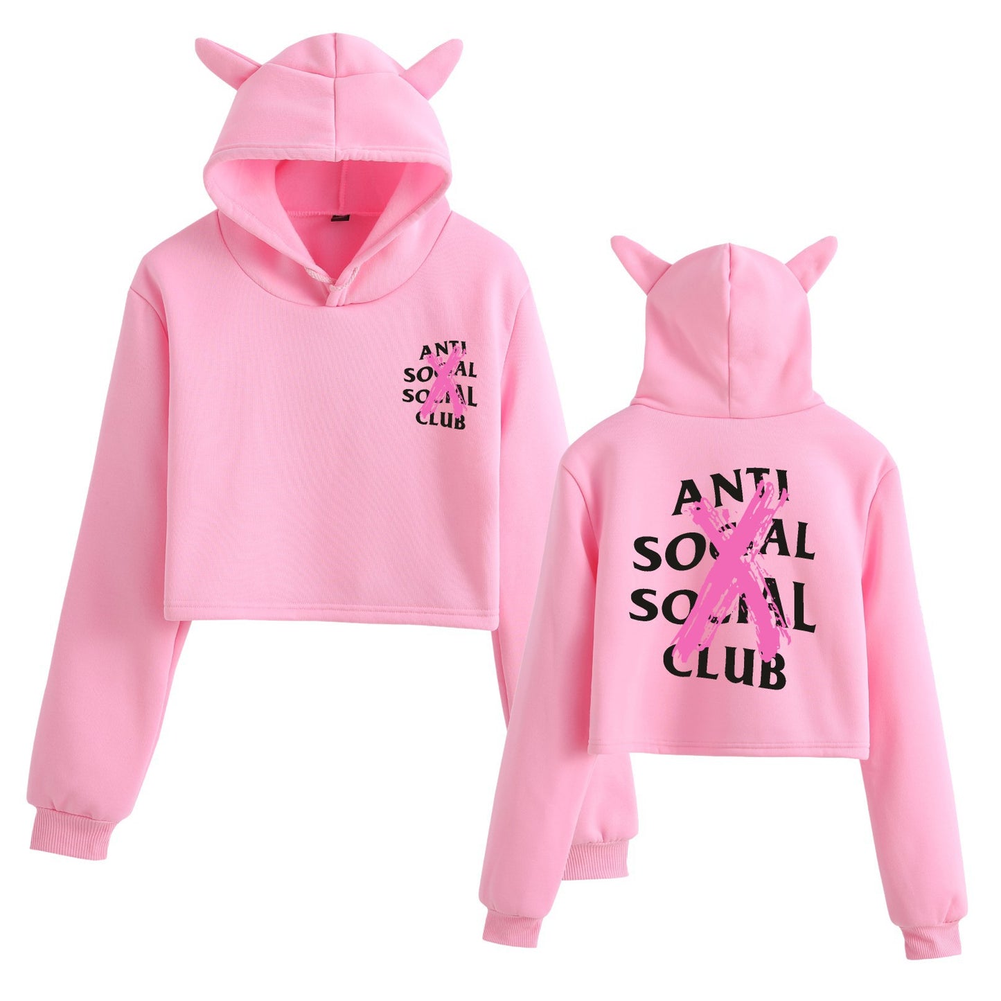 Anti Social Social Club Floral Print Student Creative Crop Top