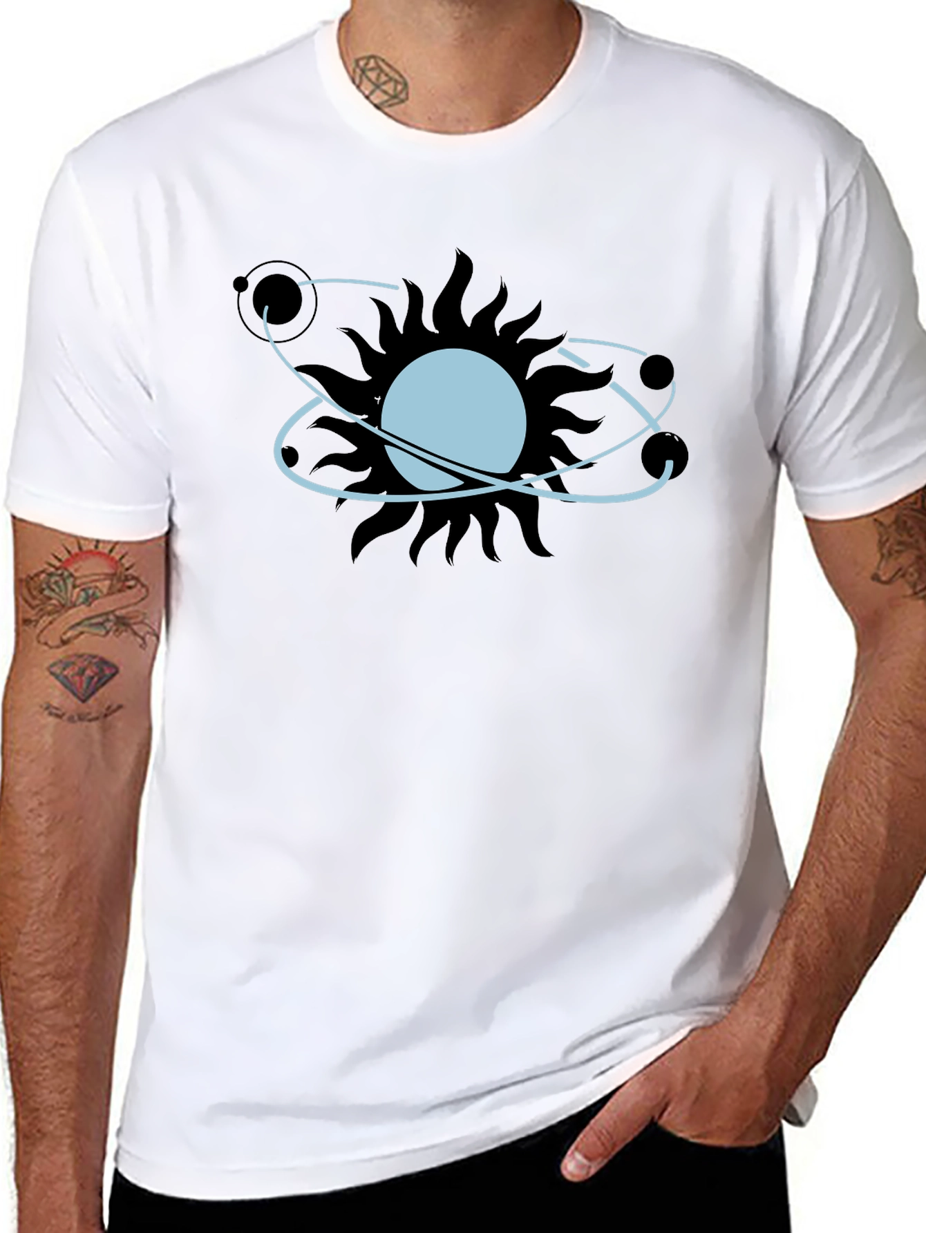 Atomic Sun Graphic Tee - Modern Unisex Style