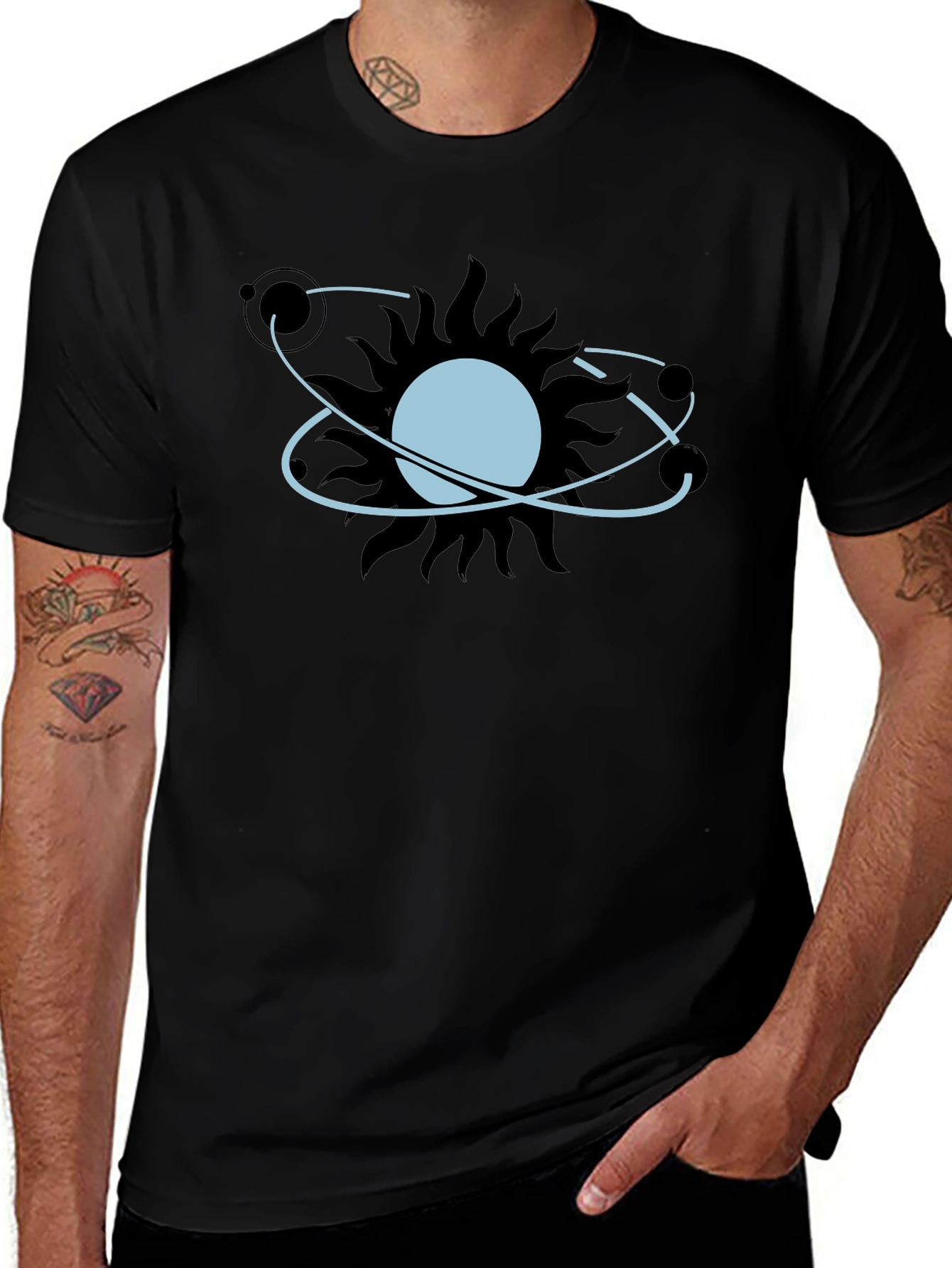 Atomic Sun Graphic Tee - Modern Unisex Style