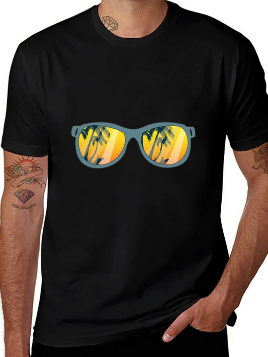 Sunset Beach Sunglasses Graphic T-Shirt