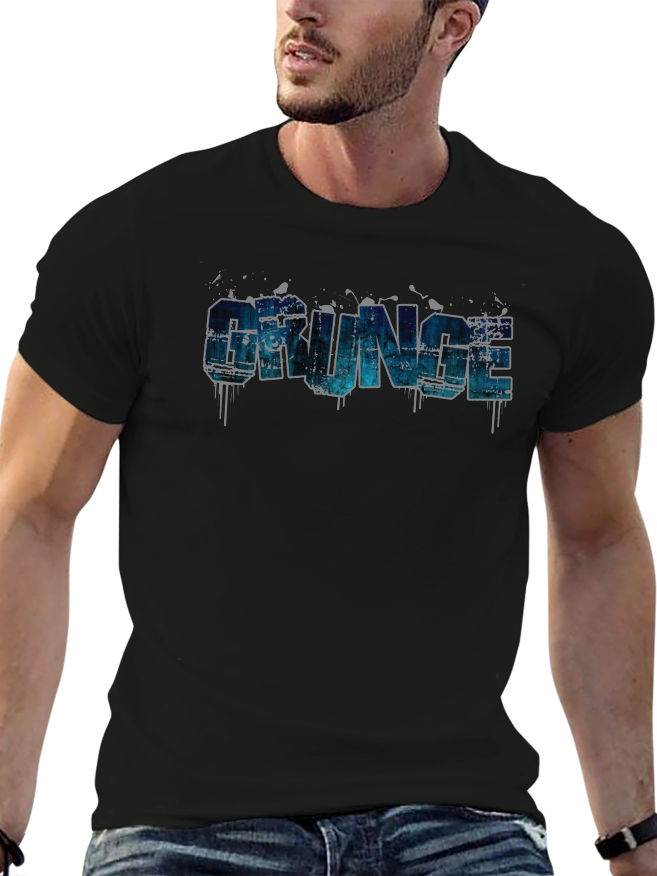 Grunge Style Graphic Print T-Shirt