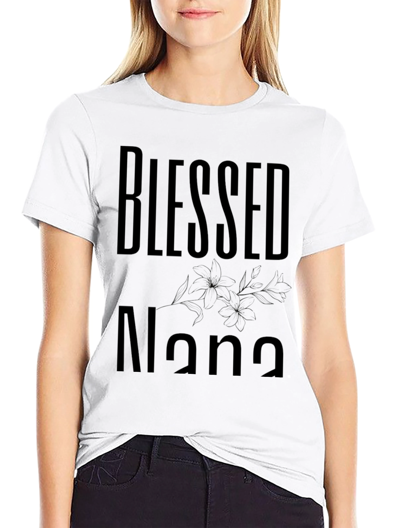 Blessed Nana Black T-Shirt
