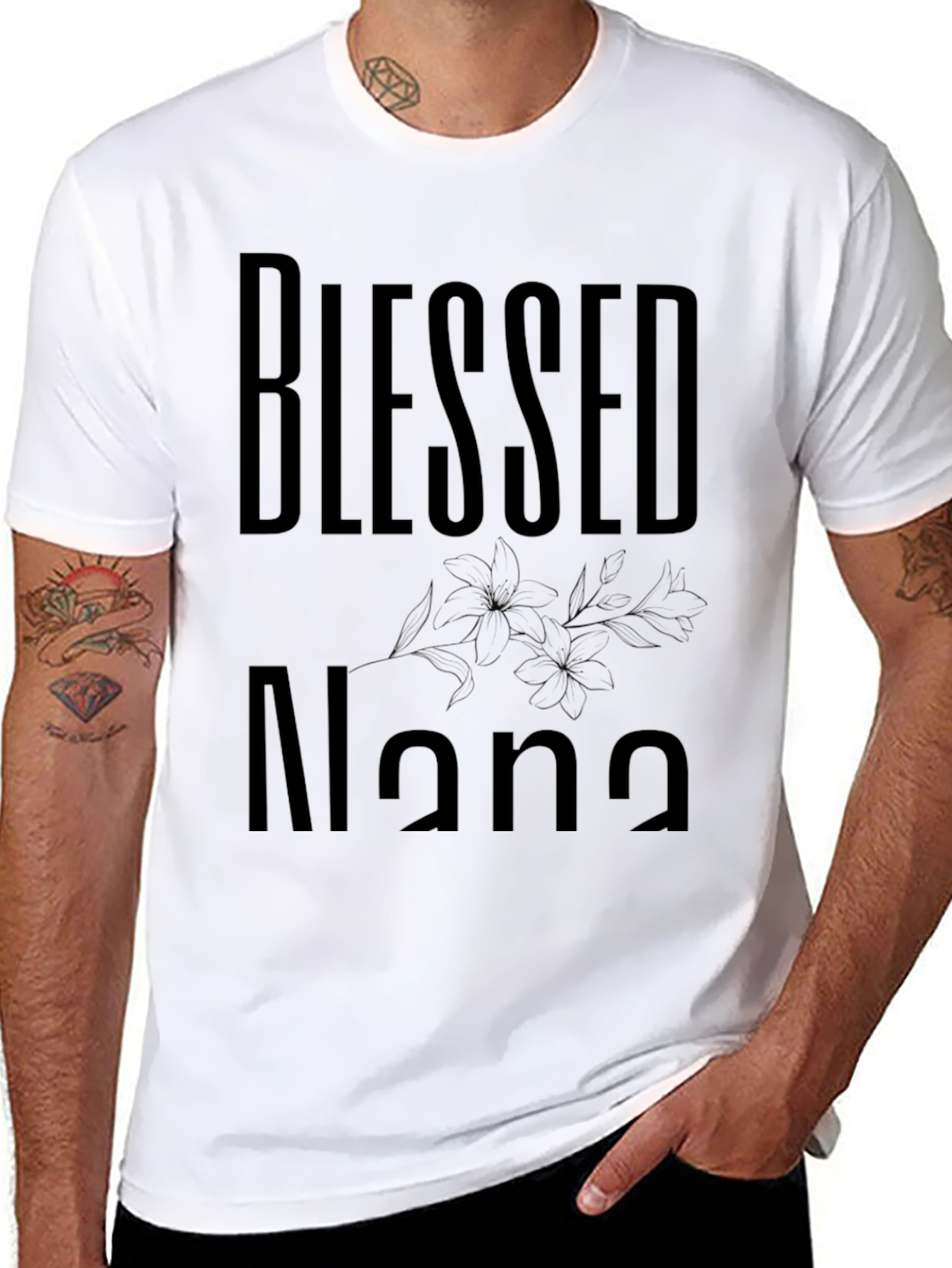 Blessed Nana Black T-Shirt