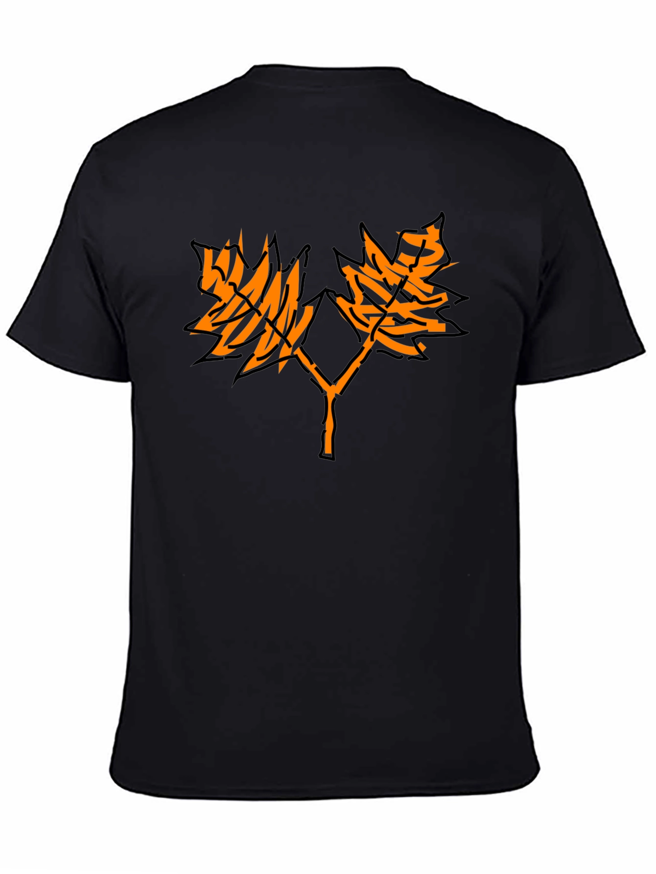 Maple Leaf Graphic Black T-Shirt