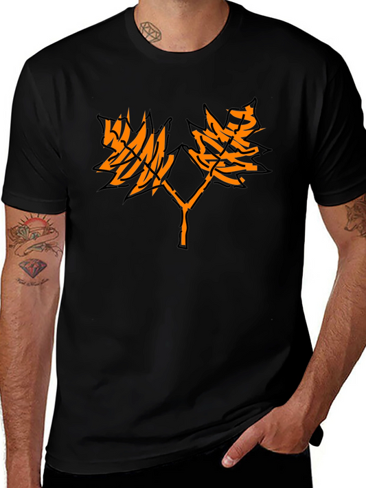 Maple Leaf Graphic Black T-Shirt