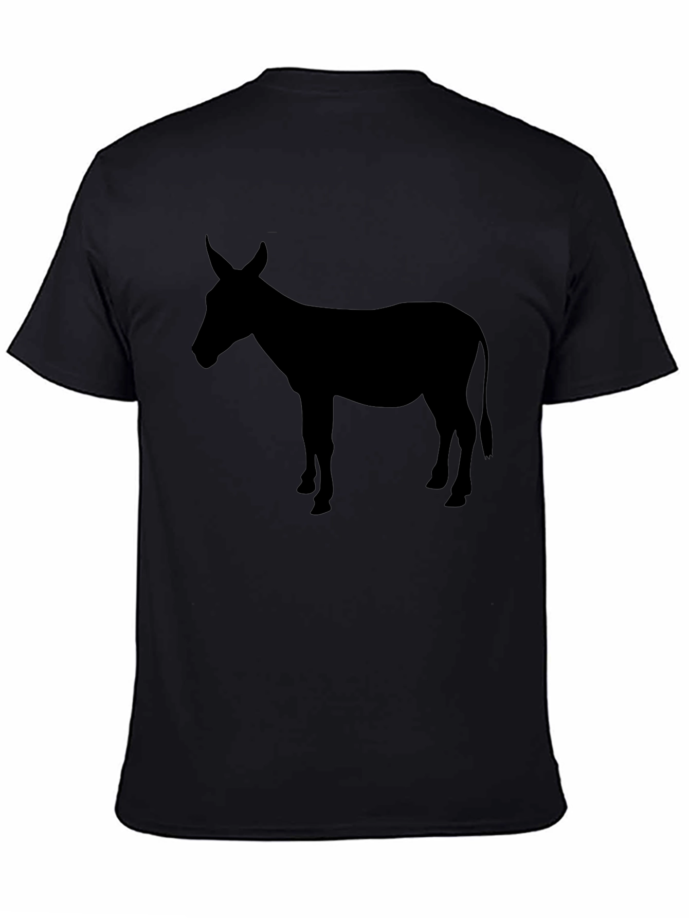 Black Donkey Silhouette Graphic T-Shirt