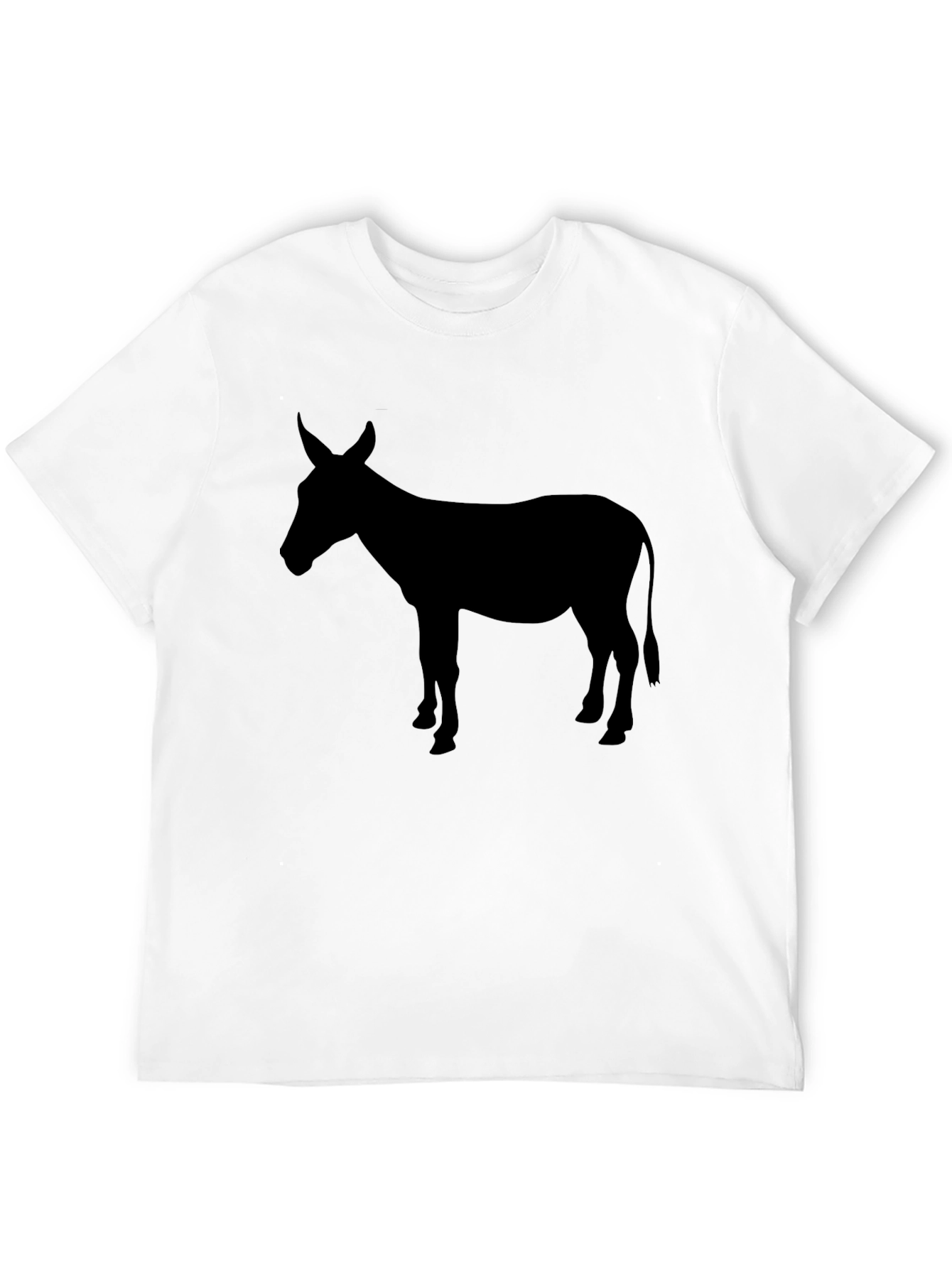 Black Donkey Silhouette Graphic T-Shirt