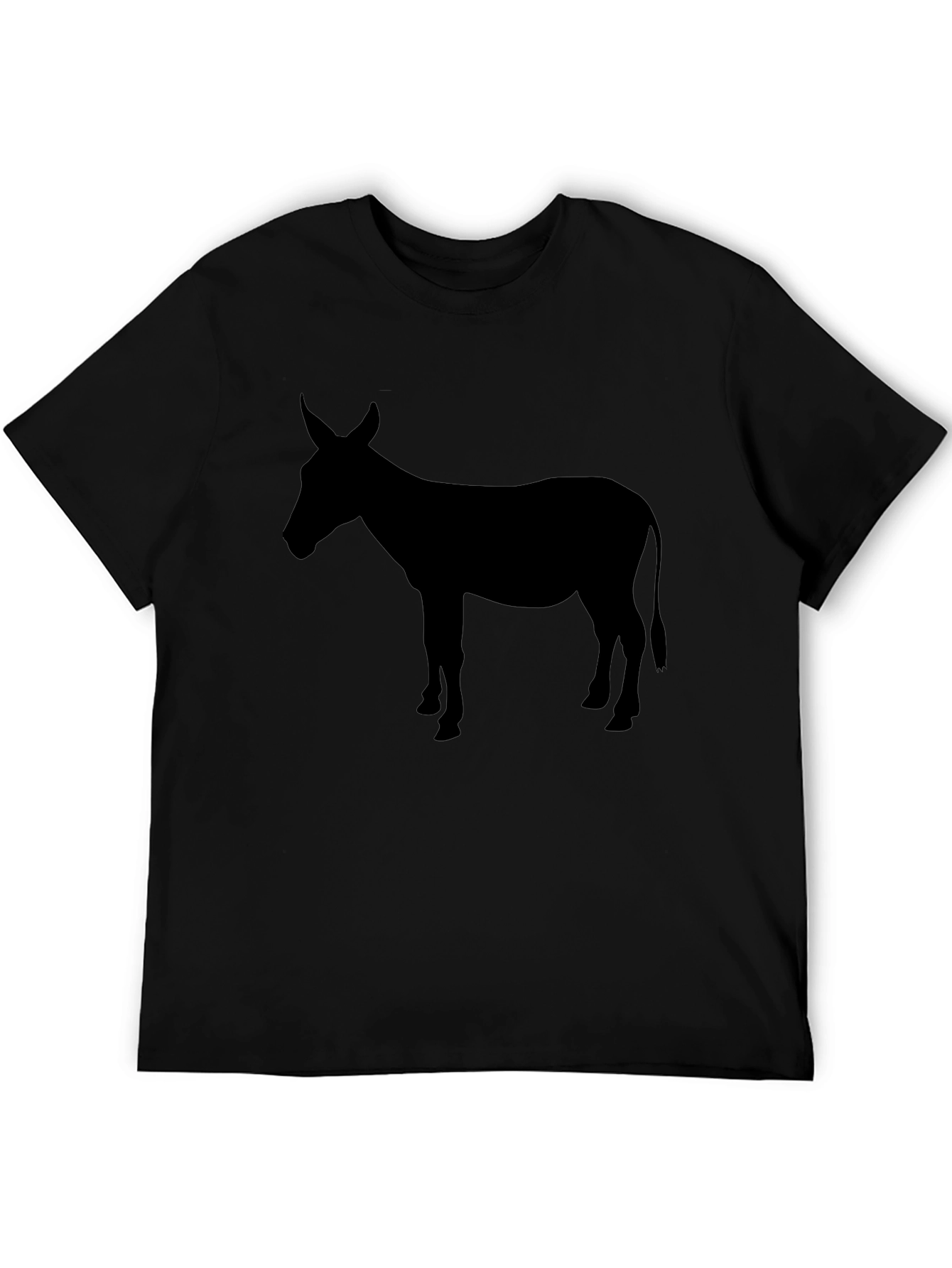 Black Donkey Silhouette Graphic T-Shirt
