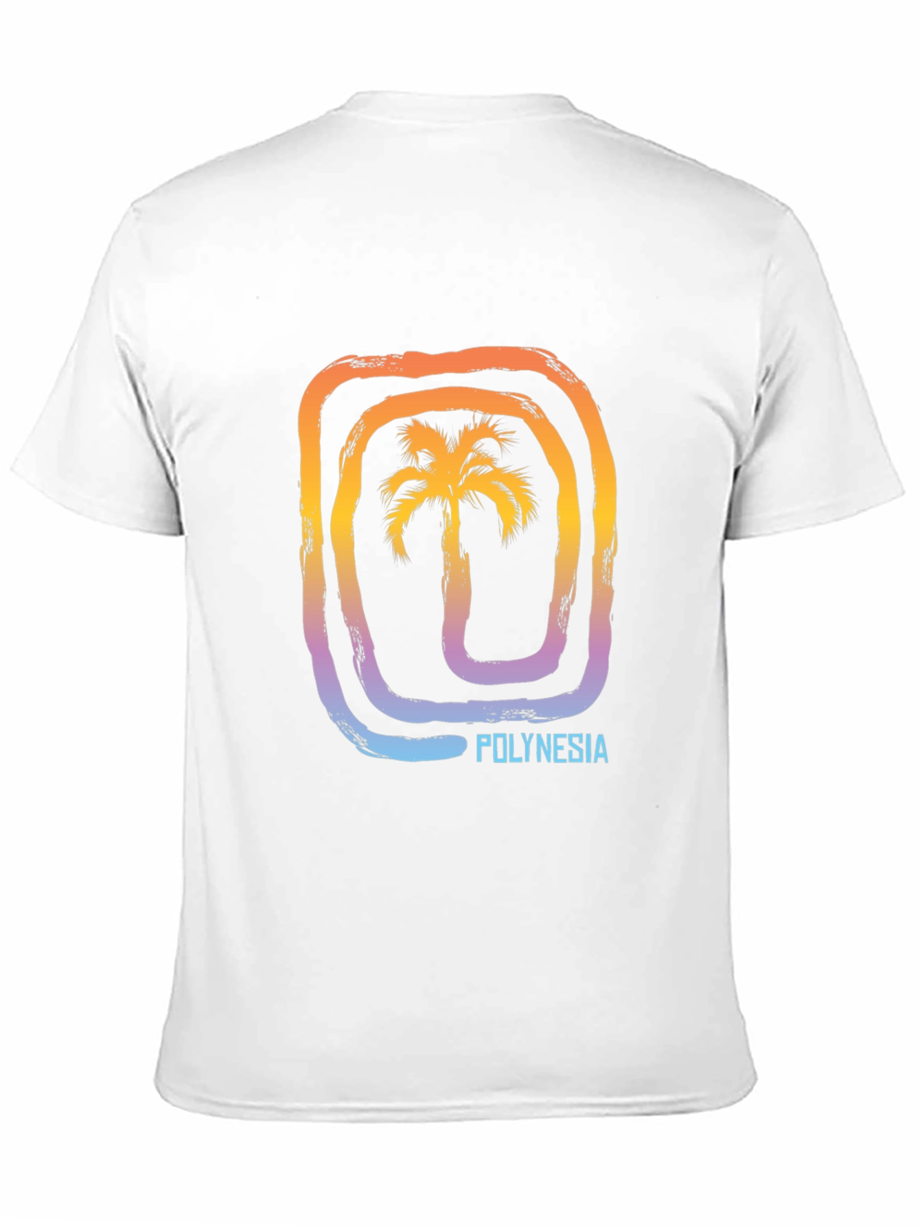 Polynesia Palm Tree Graphic Tee - Black Cotton