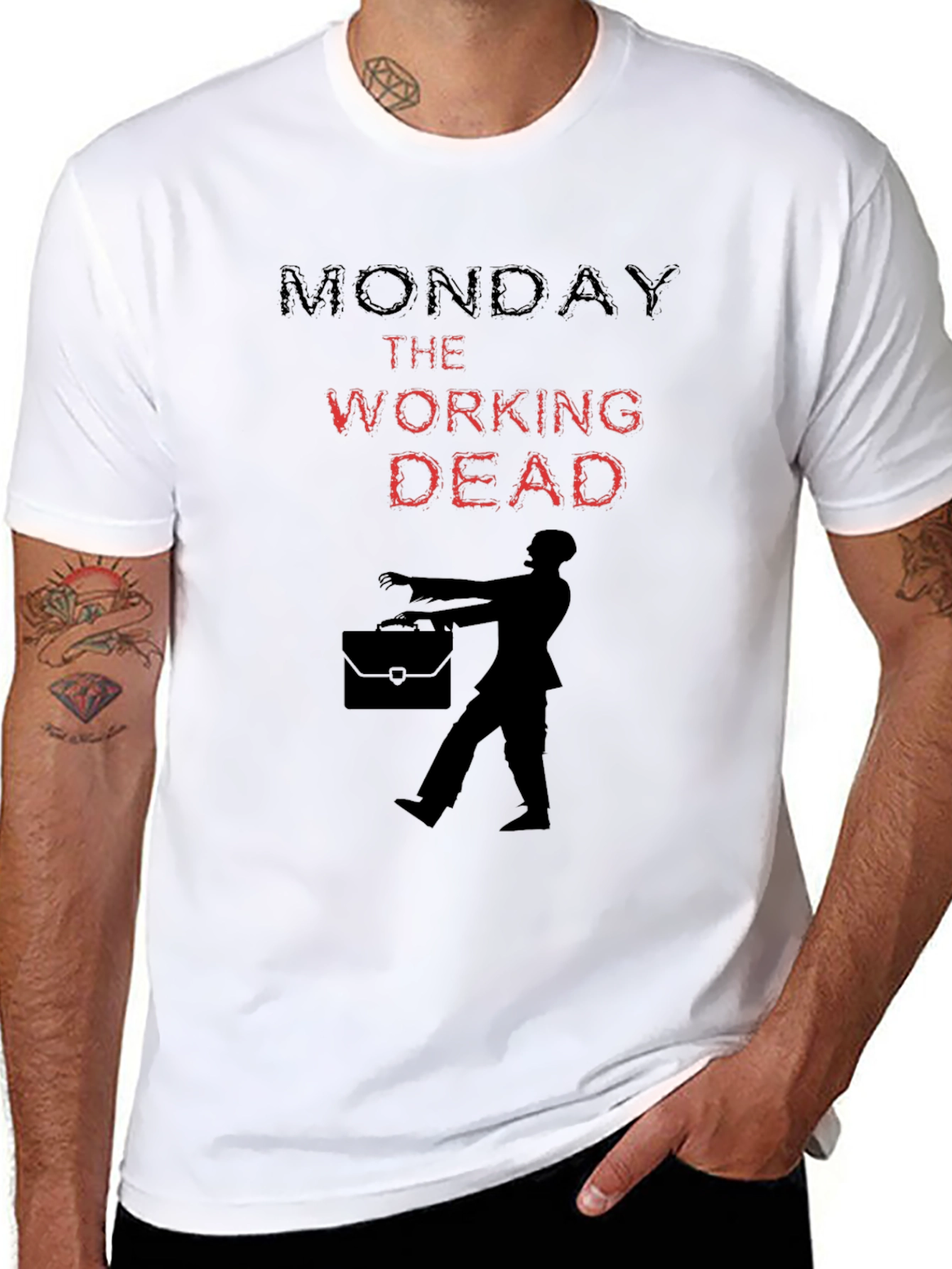 Monday The Working Dead Graphic T-Shirt