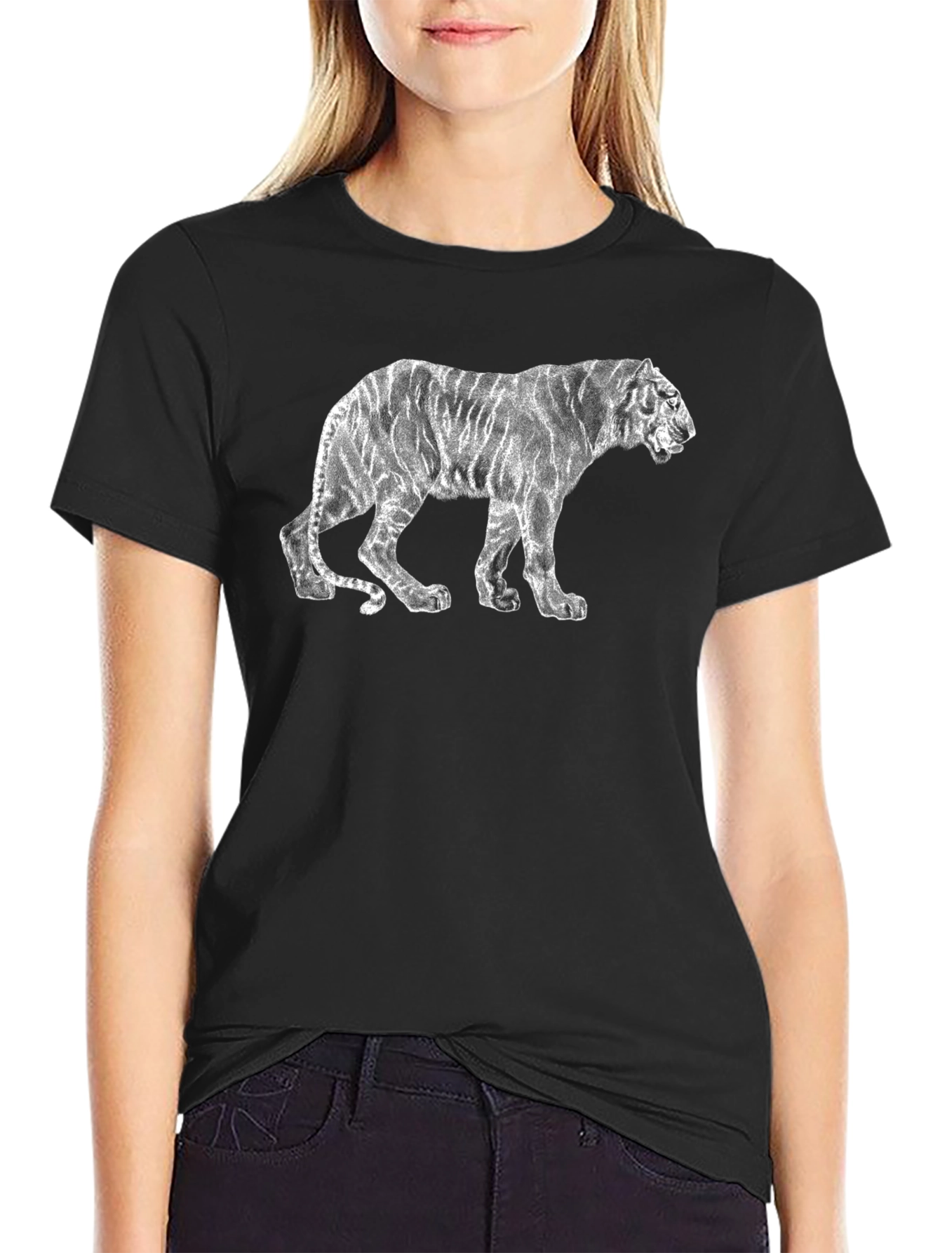 Black Tiger Graphic T-Shirt
