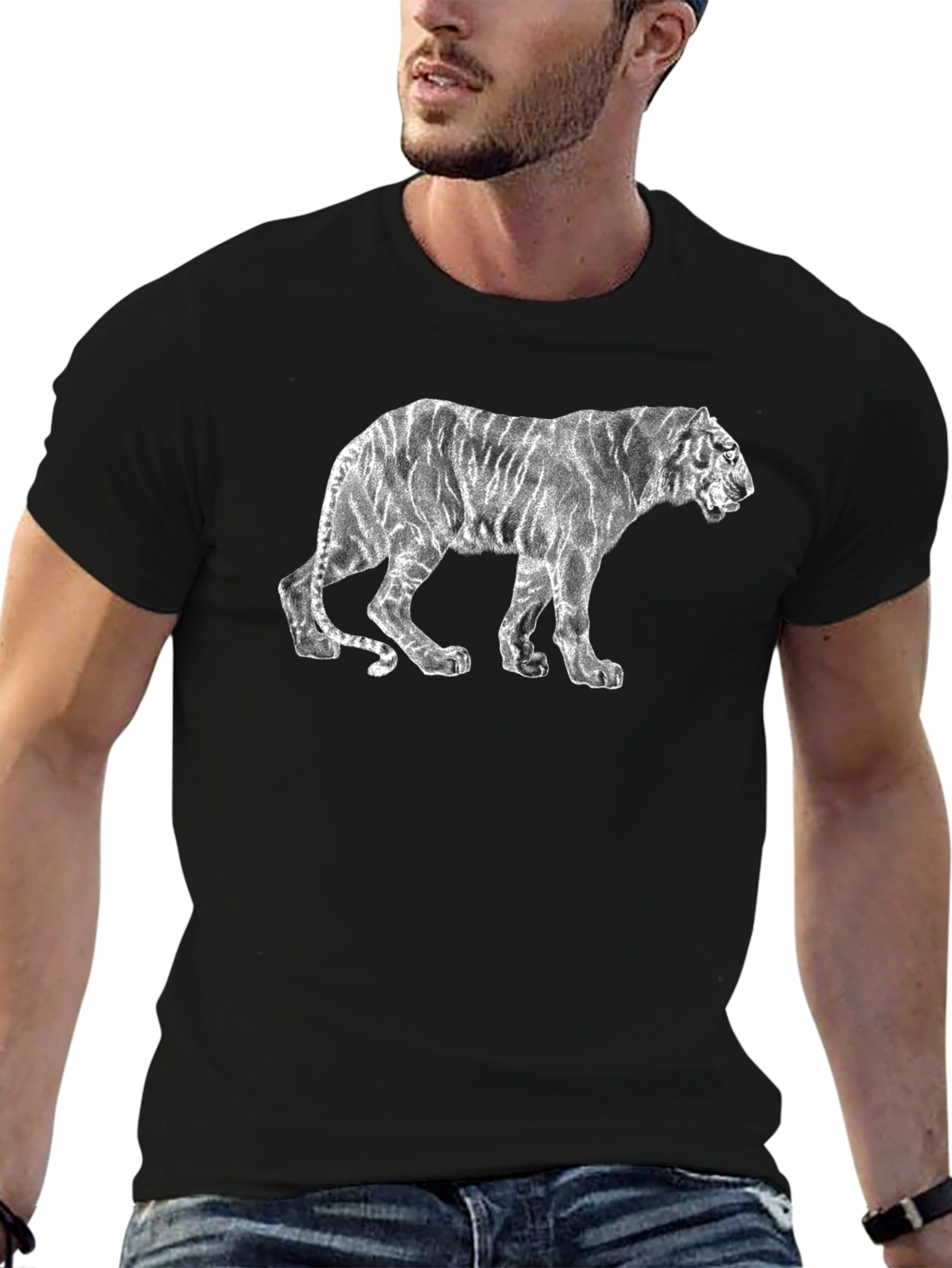 Black Tiger Graphic T-Shirt