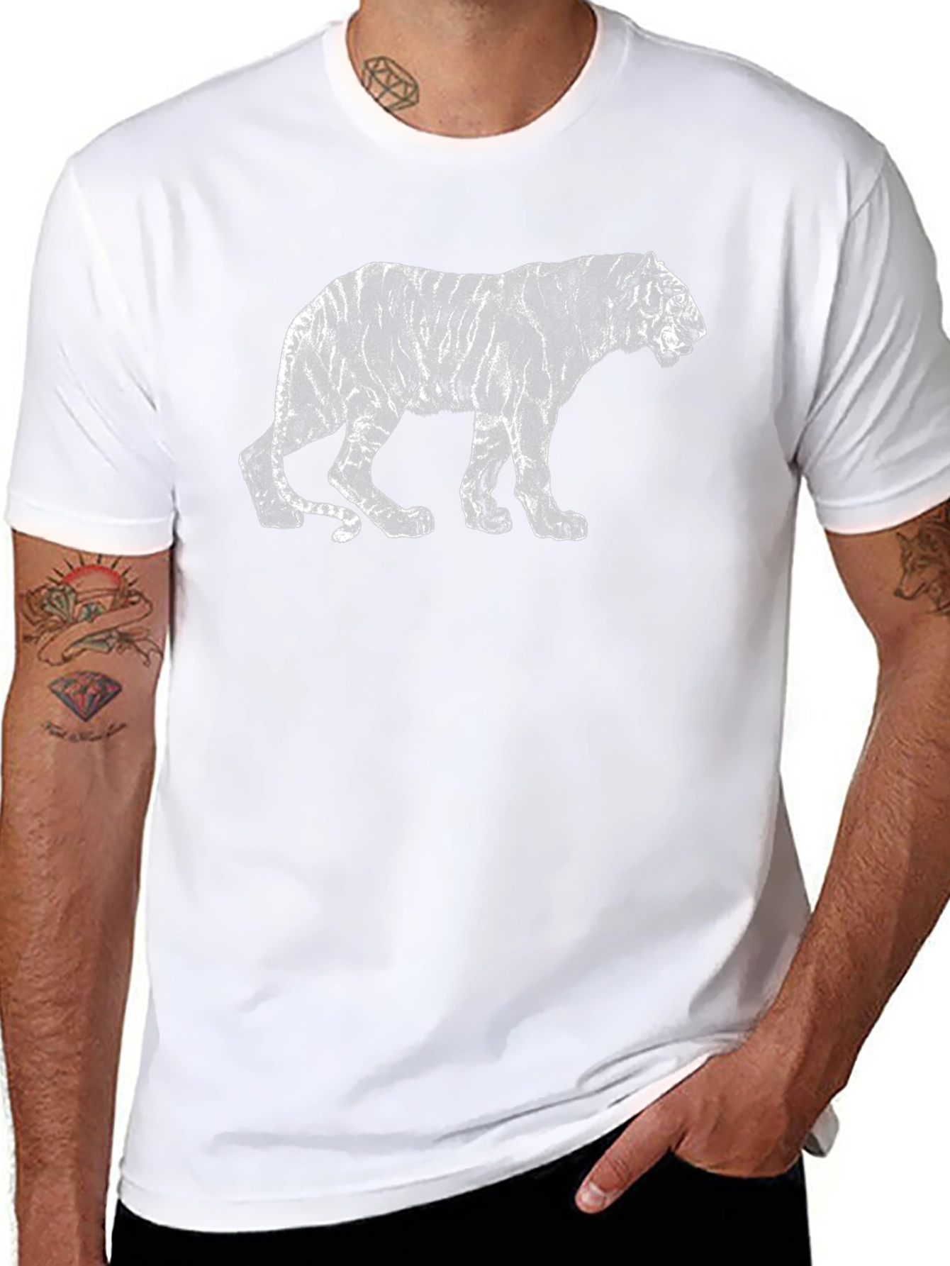 Black Tiger Graphic T-Shirt