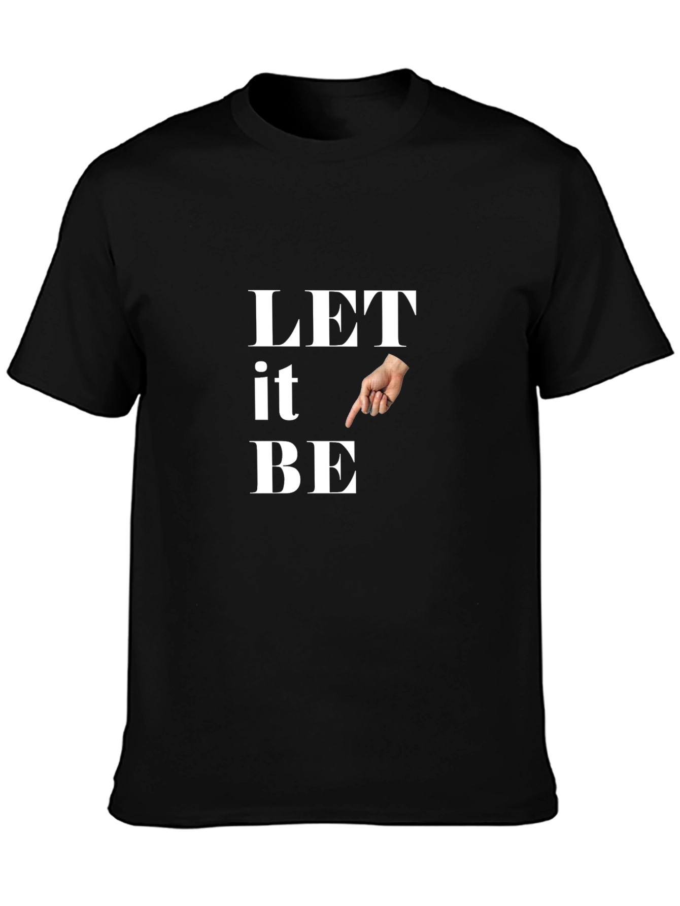 Let It Be Pointing Hand Graphic Tee