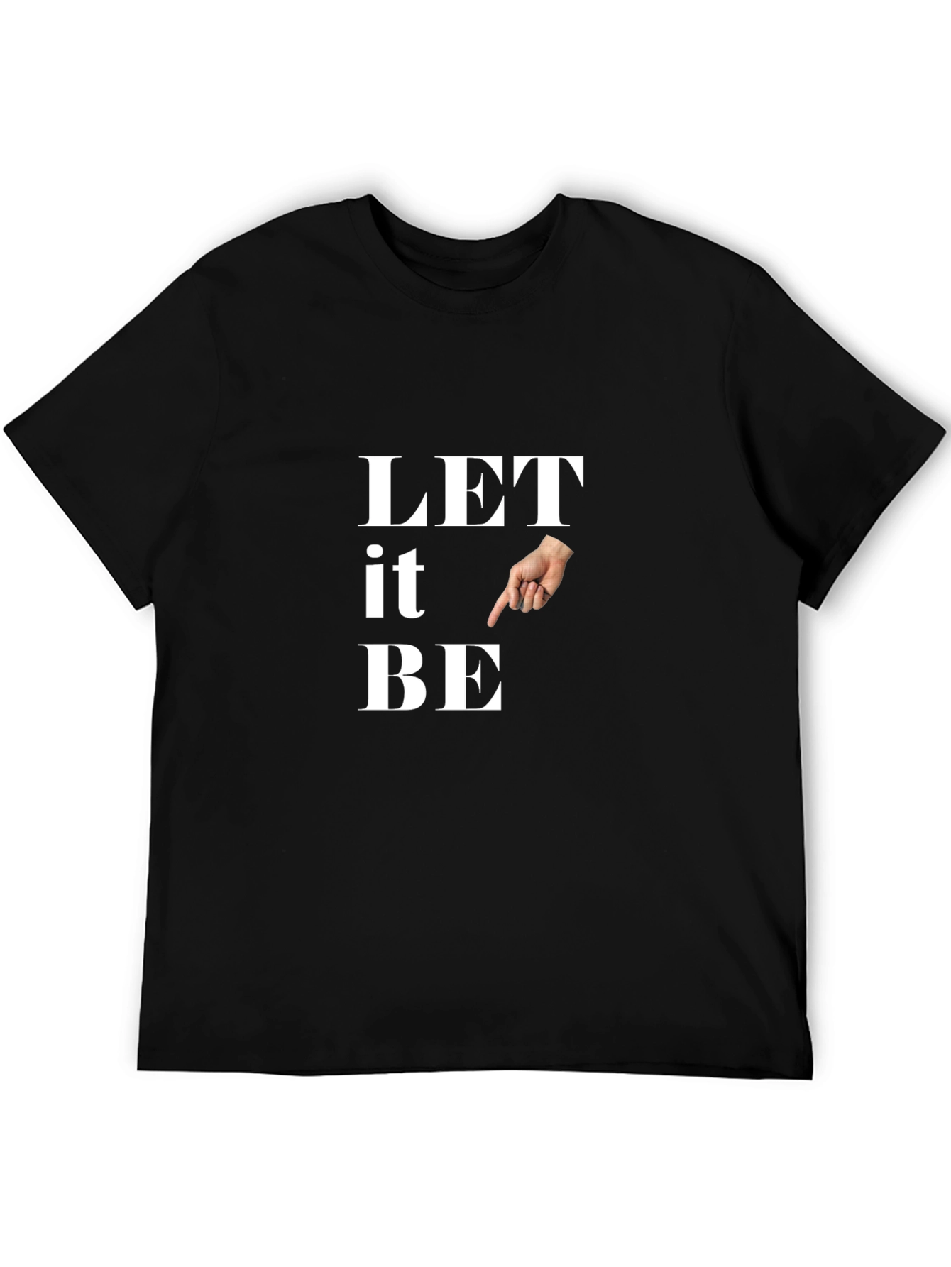 Let It Be Pointing Hand Graphic Tee