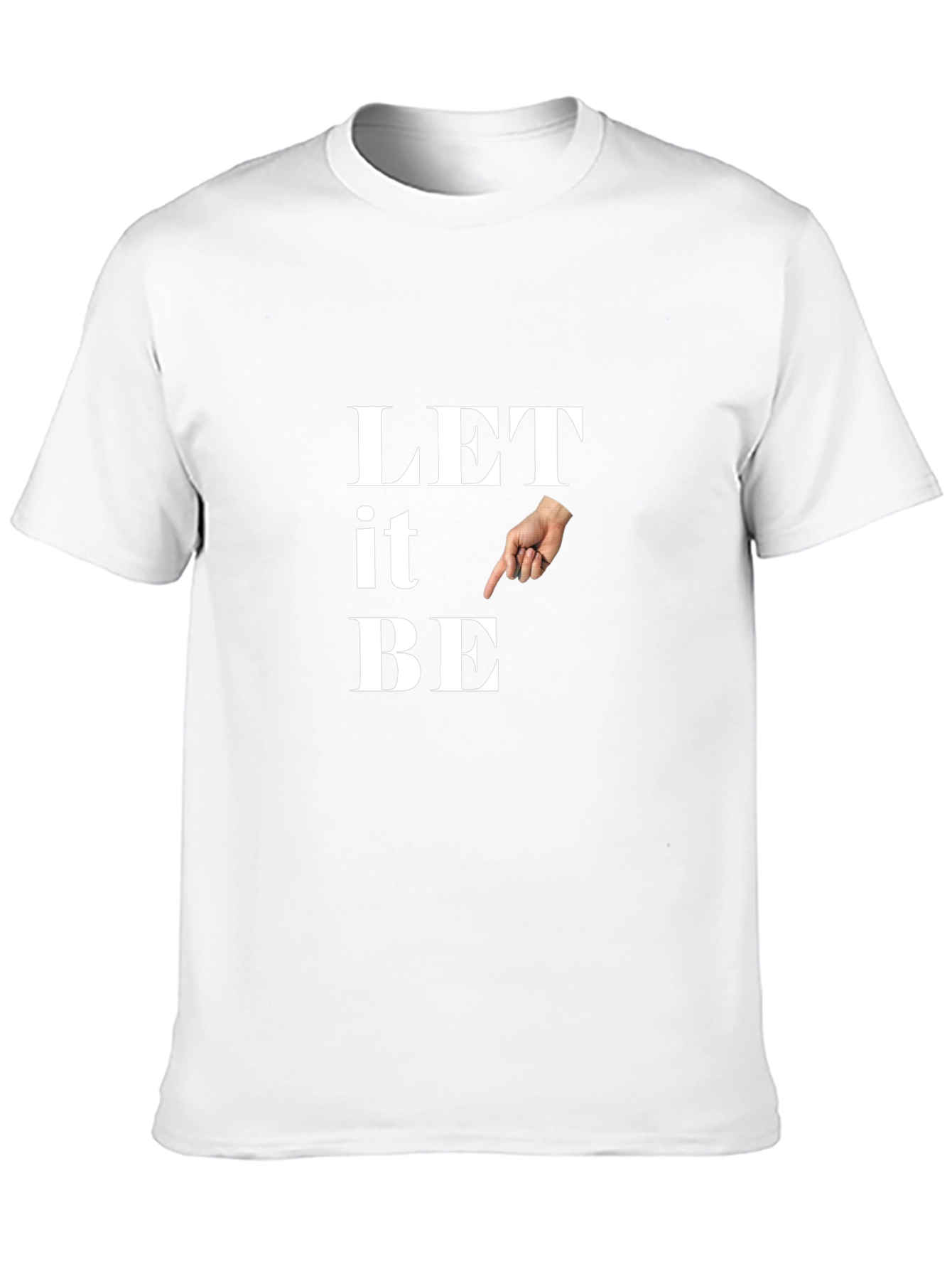 Let It Be Pointing Hand Graphic Tee
