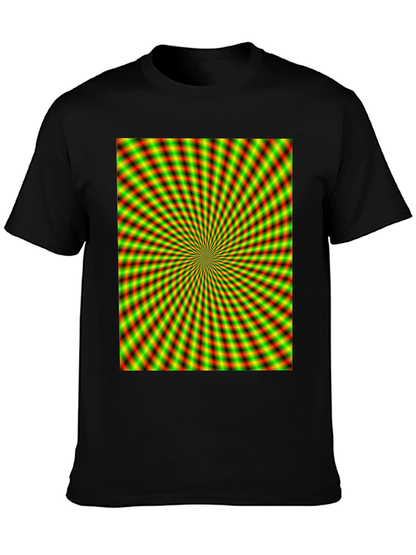 Psychedelic Illusion T-Shirt - Black Crew Neck