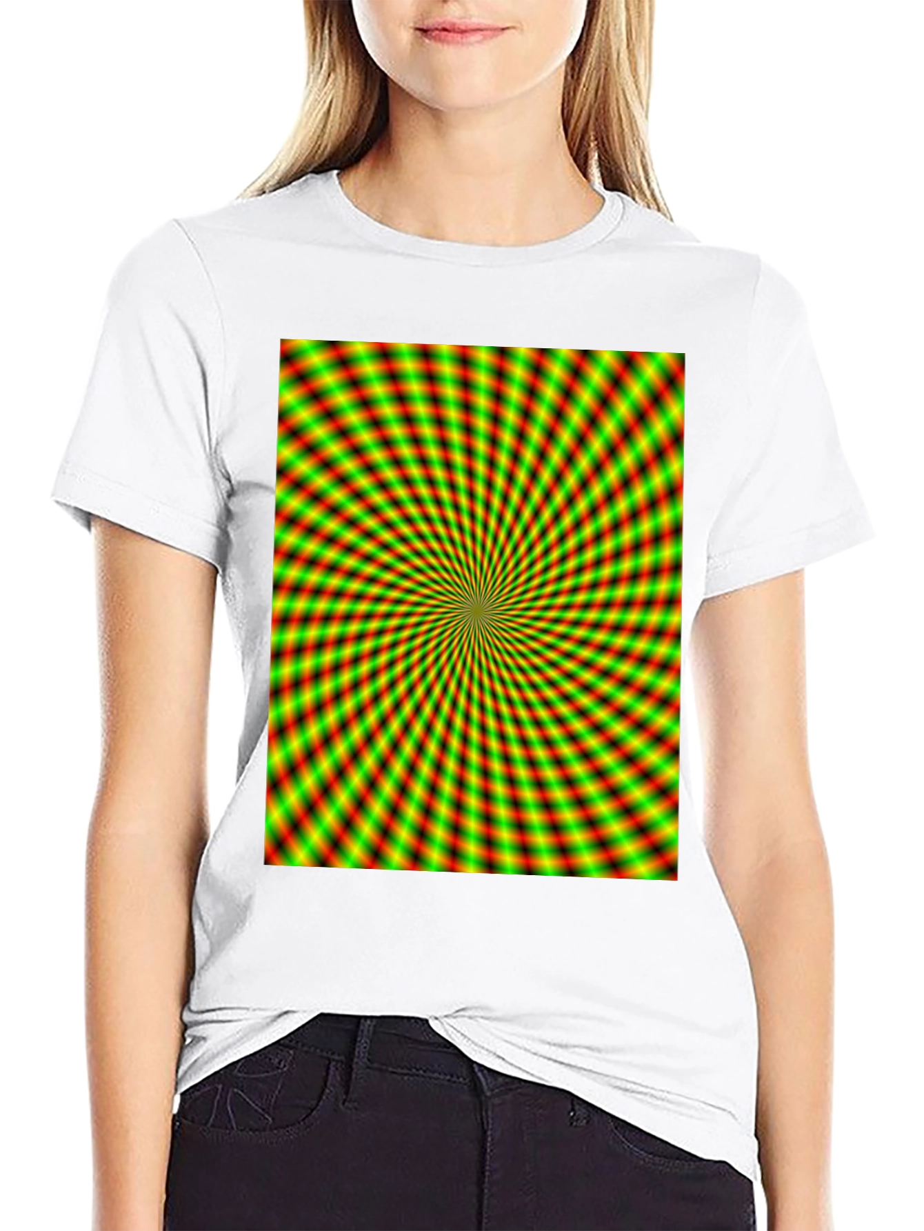 Psychedelic Illusion T-Shirt - Black Crew Neck