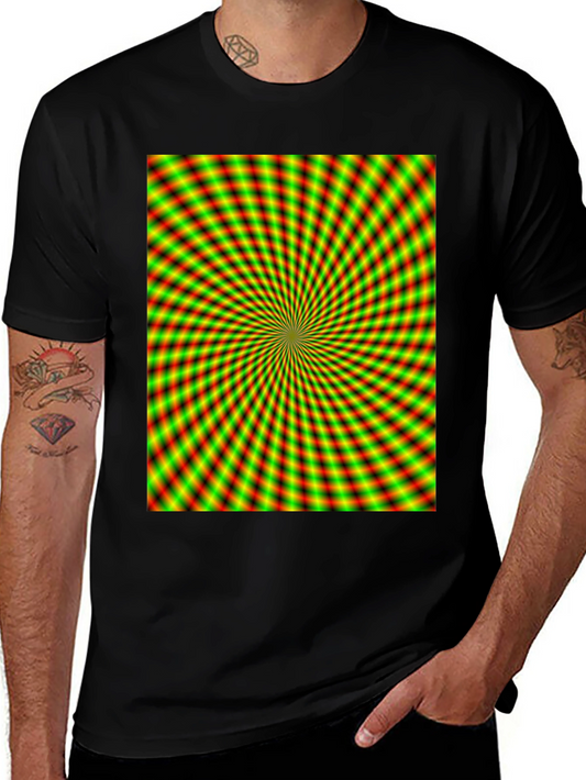 Psychedelic Illusion T-Shirt - Black Crew Neck