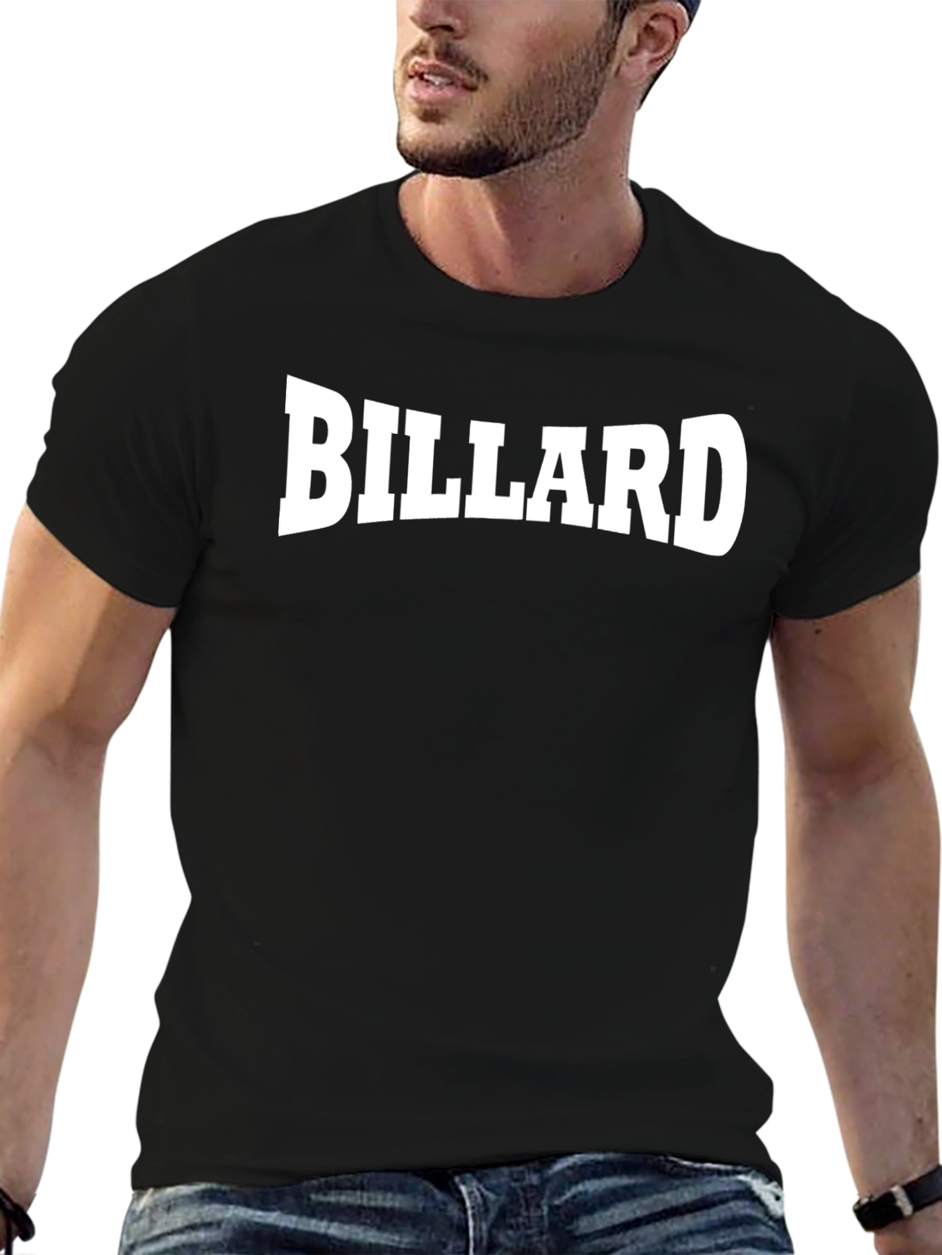 Billiard Graphic Tee - Classic Black Cotton T-Shirt