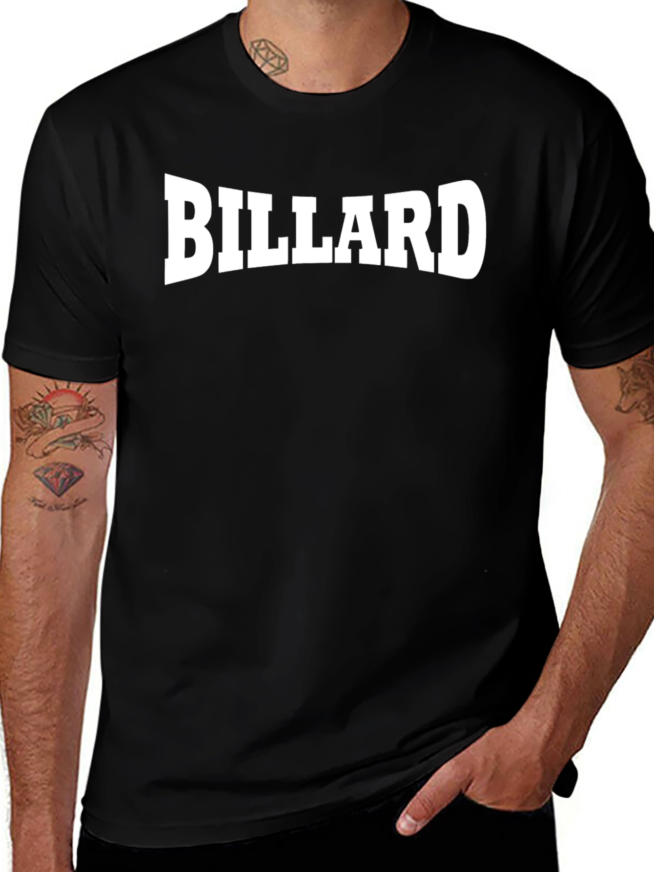 Billiard Graphic Tee - Classic Black Cotton T-Shirt