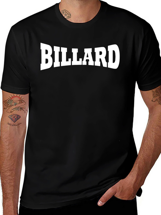 Billiard Graphic Tee - Classic Black Cotton T-Shirt