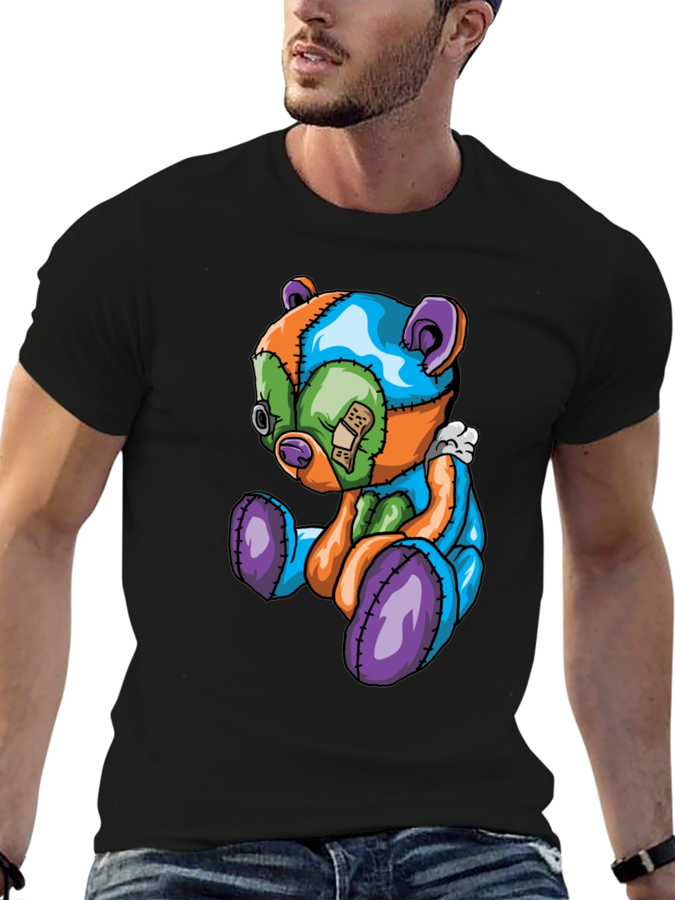 Patchwork Bear Graphic Tee