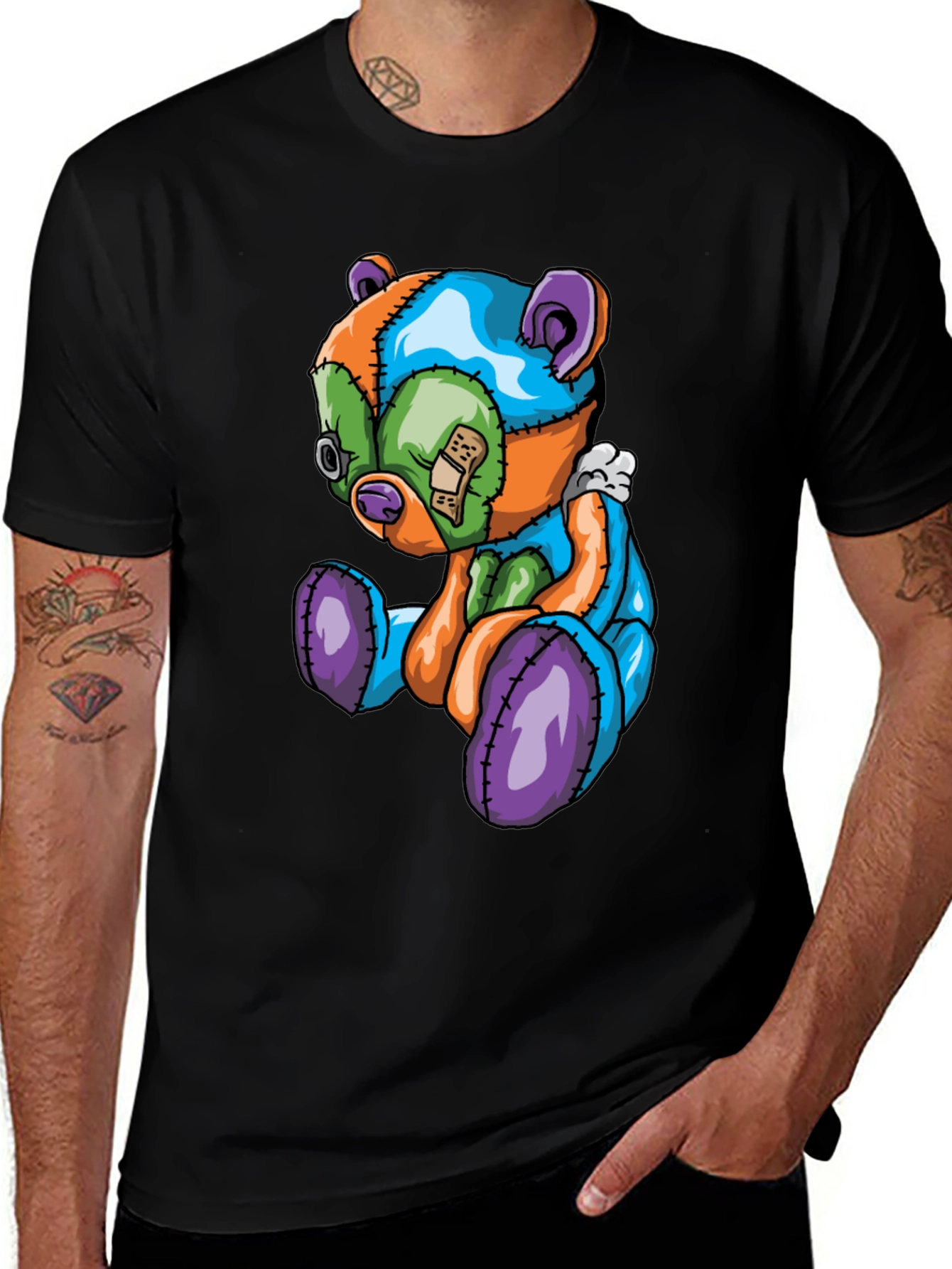 Patchwork Bear Graphic Tee