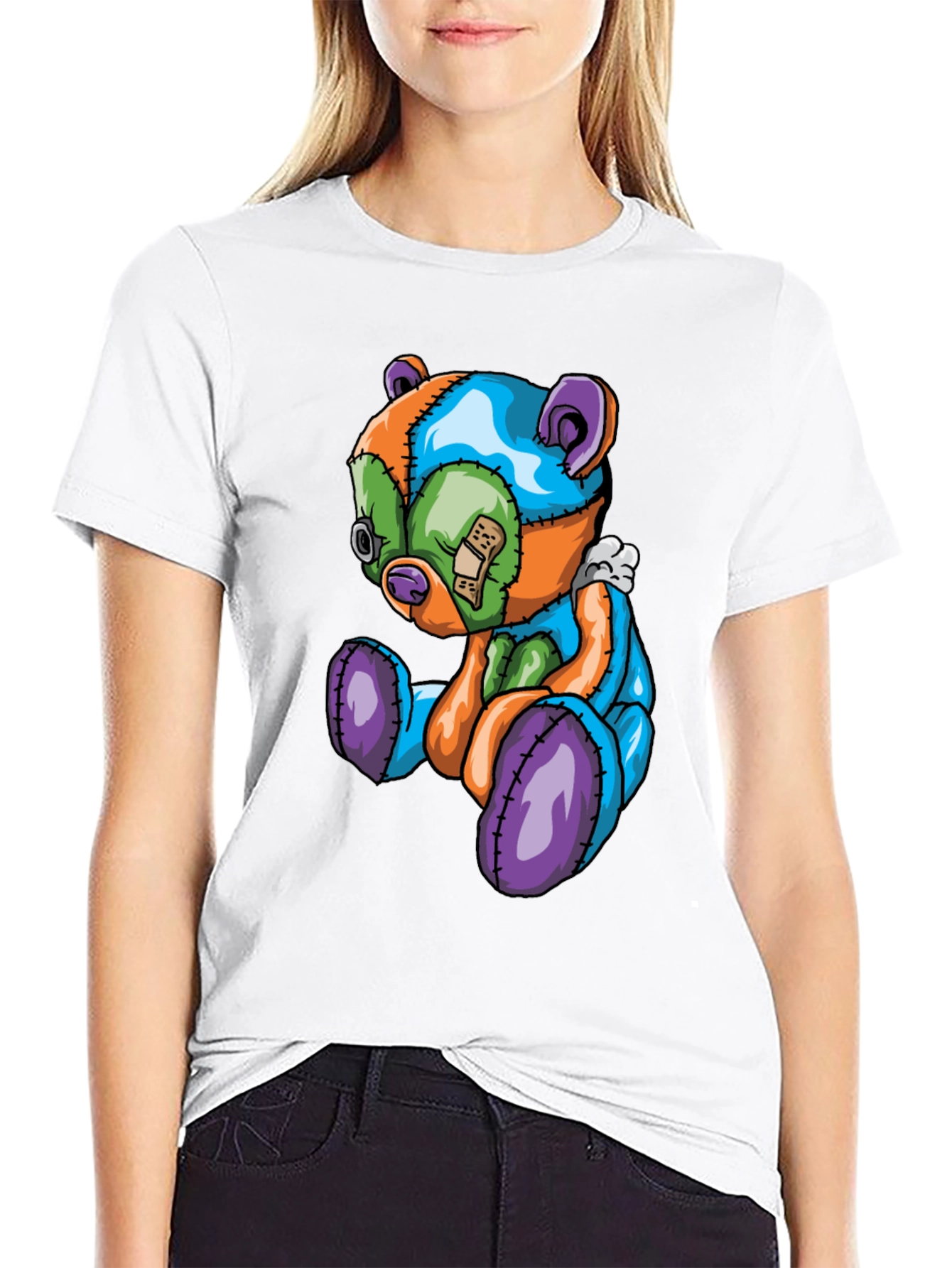 Patchwork Bear Graphic Tee