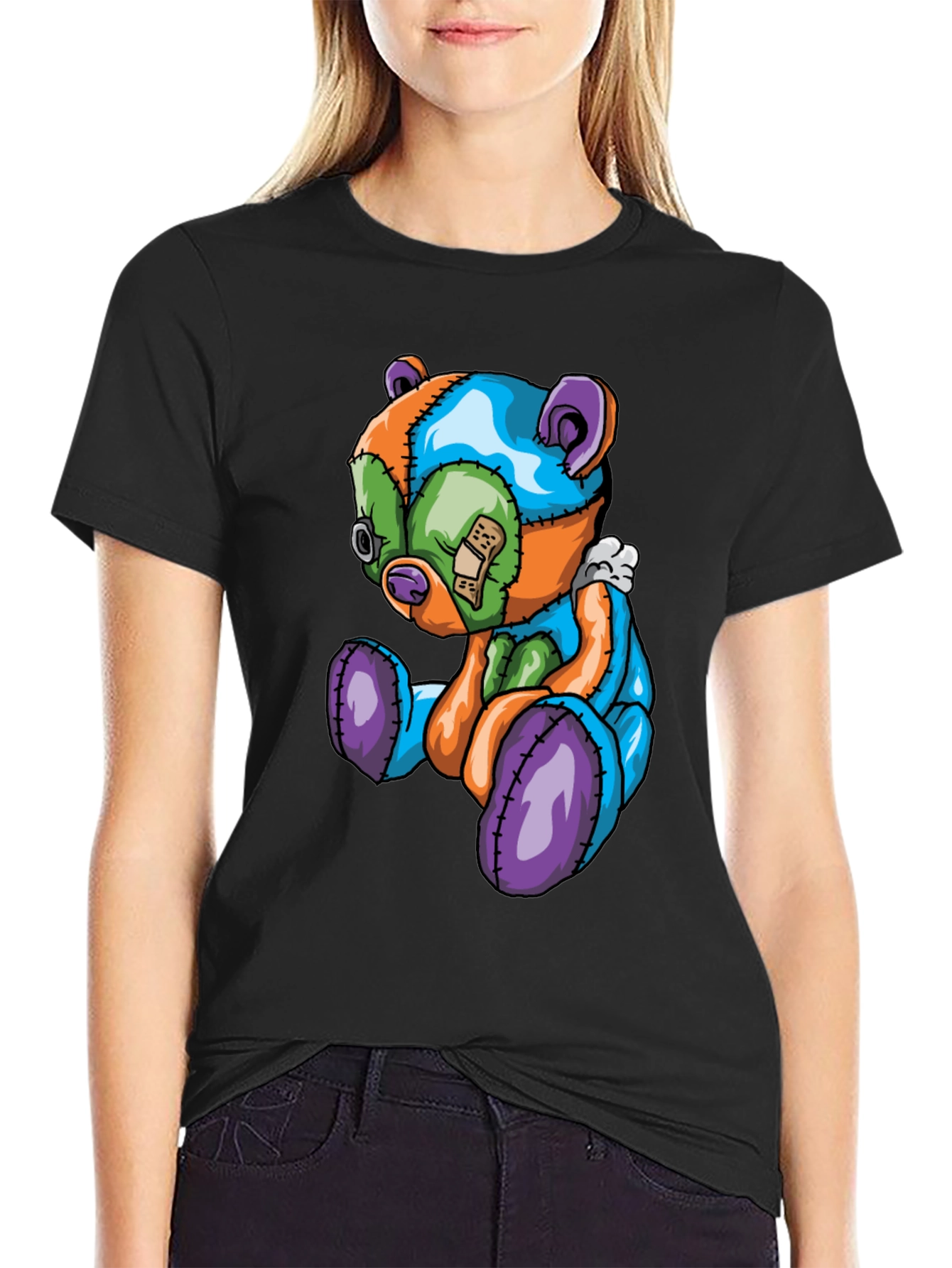 Patchwork Bear Graphic Tee
